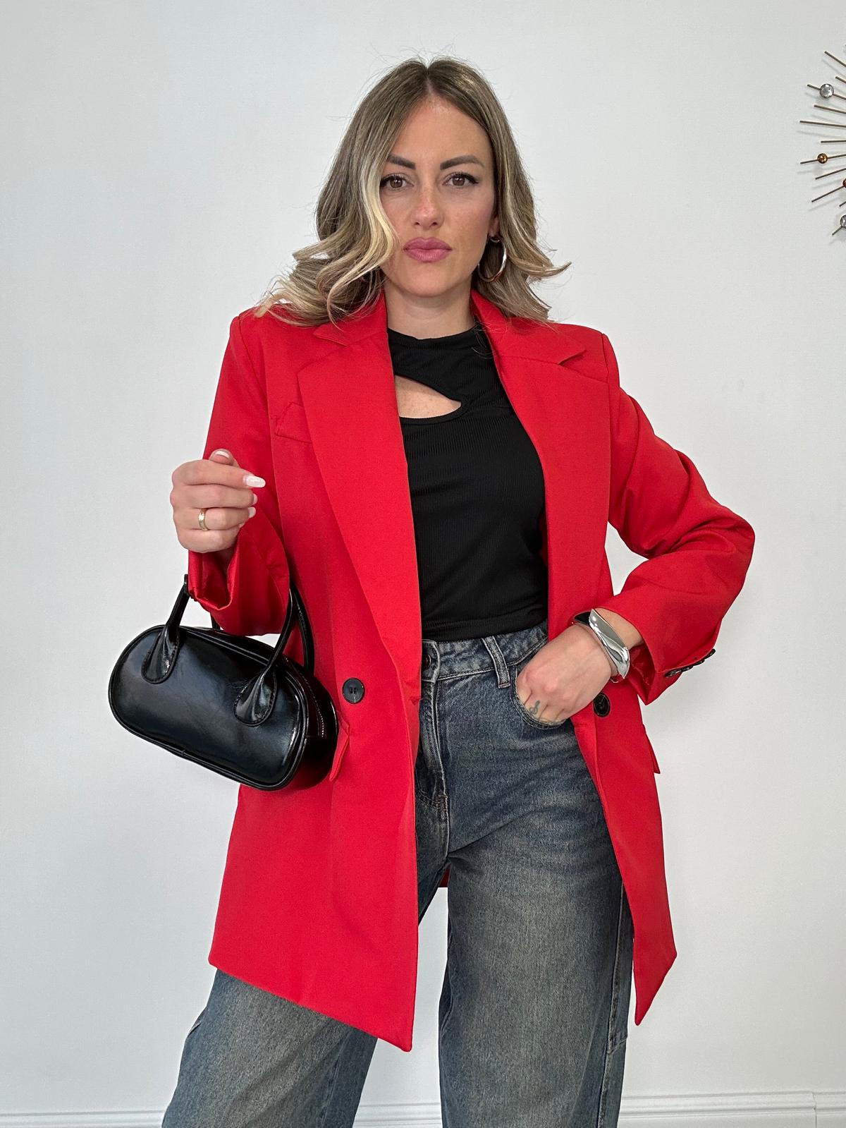 Blazer doppio bottone - Rosso