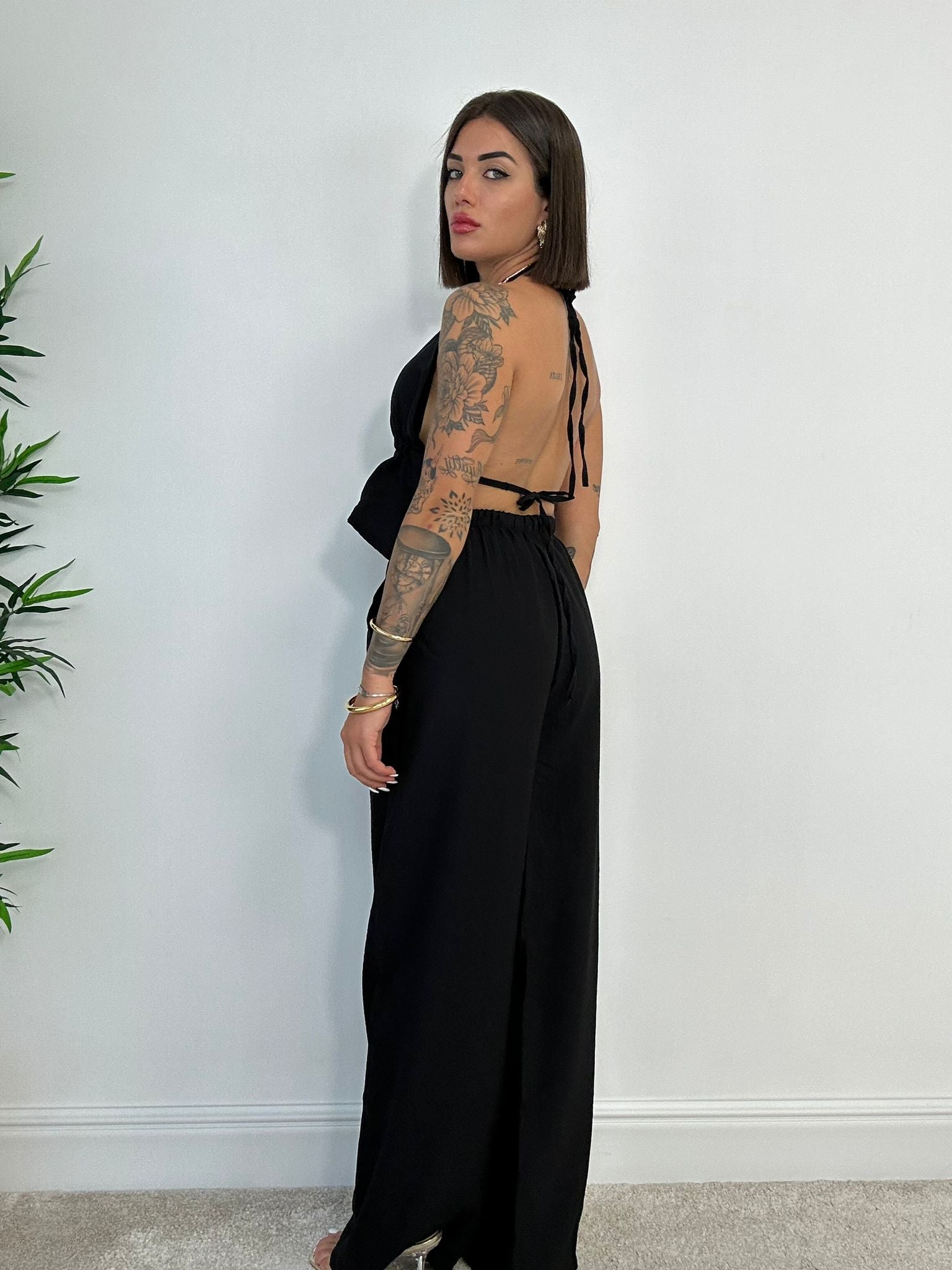 Coordinato Lara (Top + Pantalone) Nero