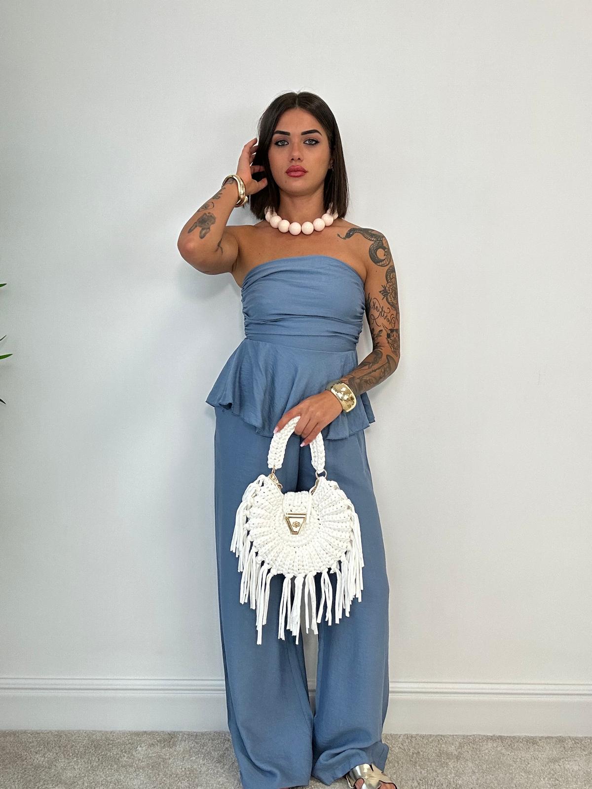 Coordinato Minorca (Top + Pantalone) Avio