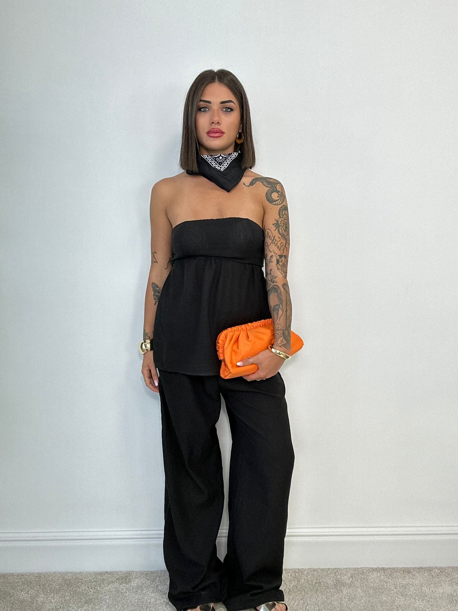 Coordinato Tolosa (Top + Pantalone) Nero