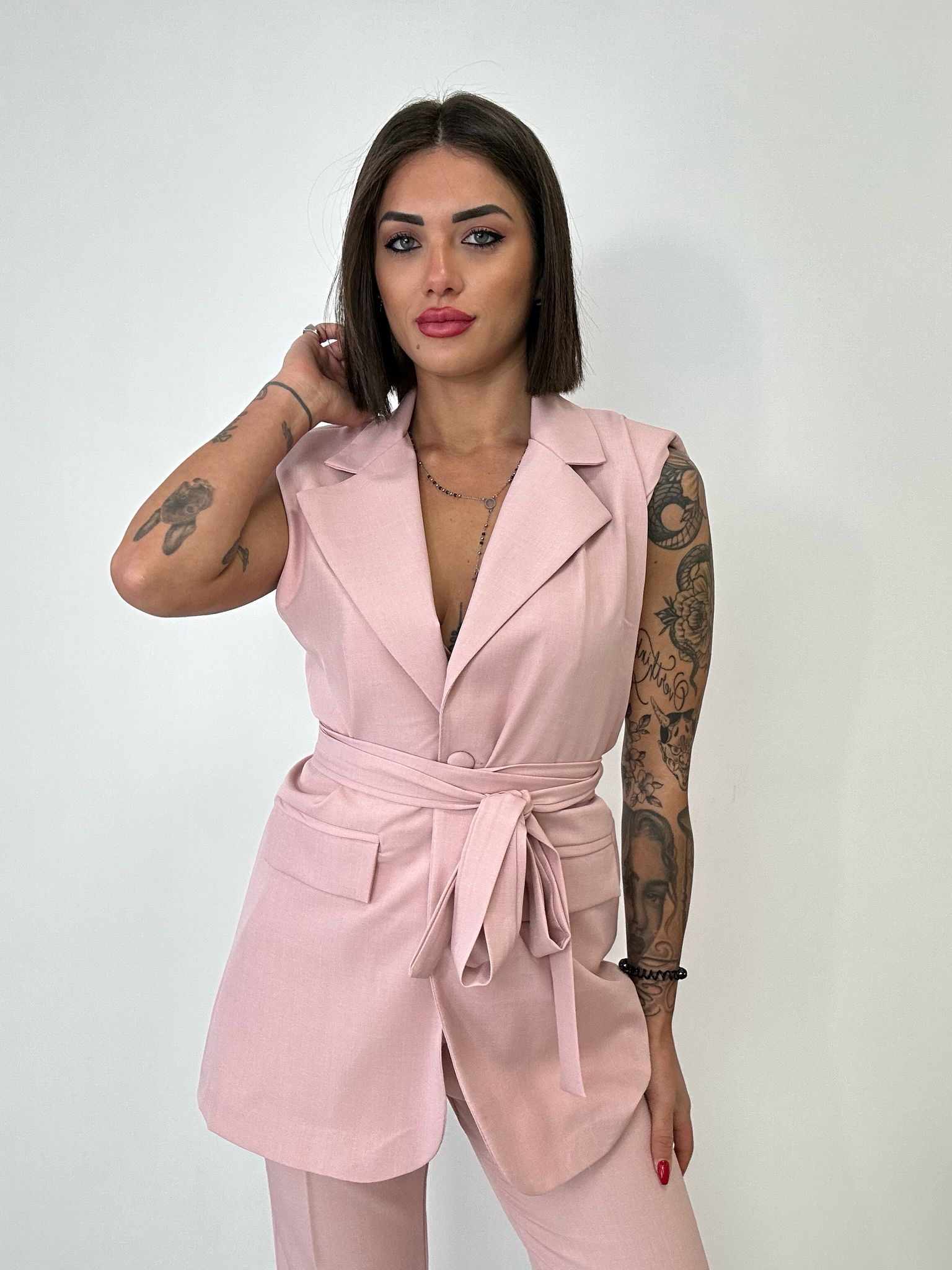 Monique Anzug (Blazer + Hose) Altrosa