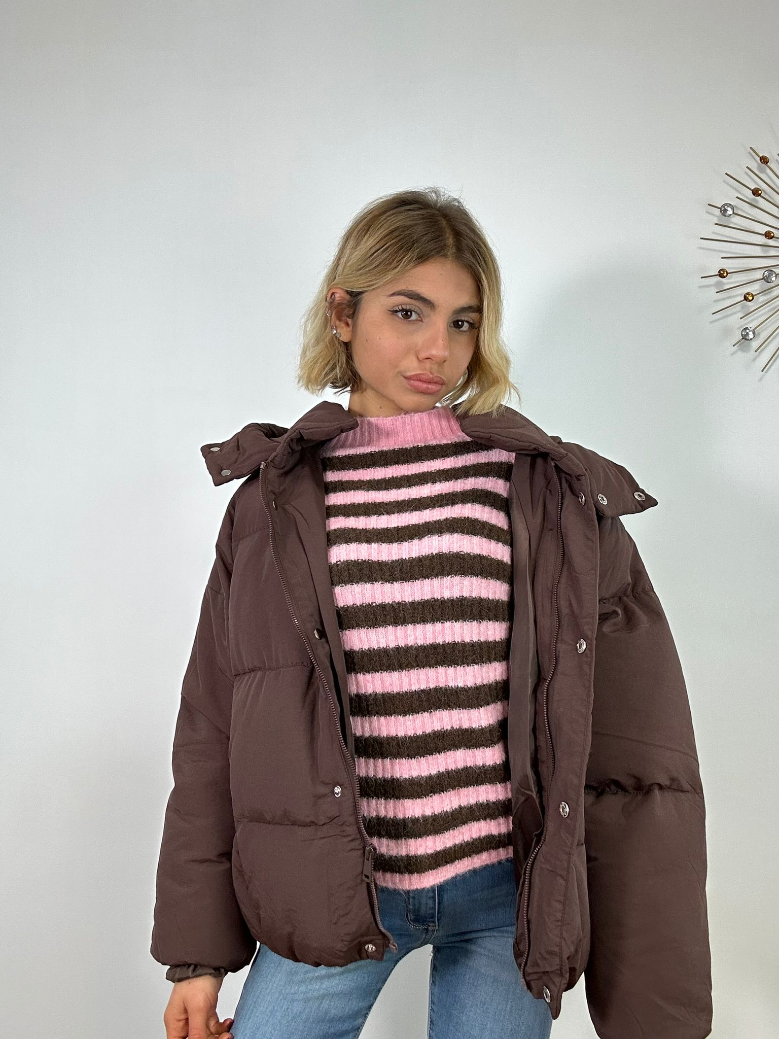 Giubbotto Bomber ALG1003 - Marrone