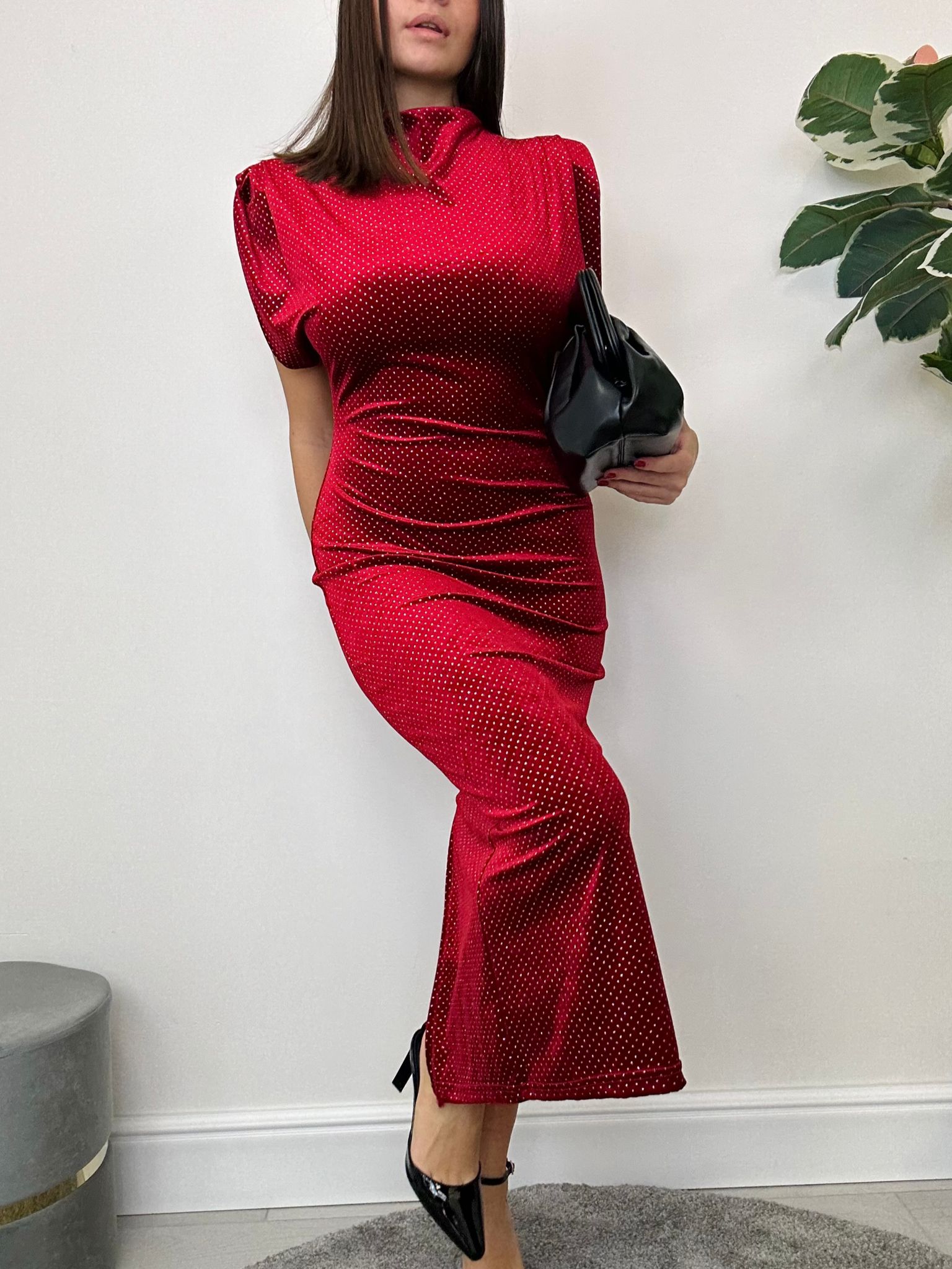 Robe pailletée Dana - Bordeaux