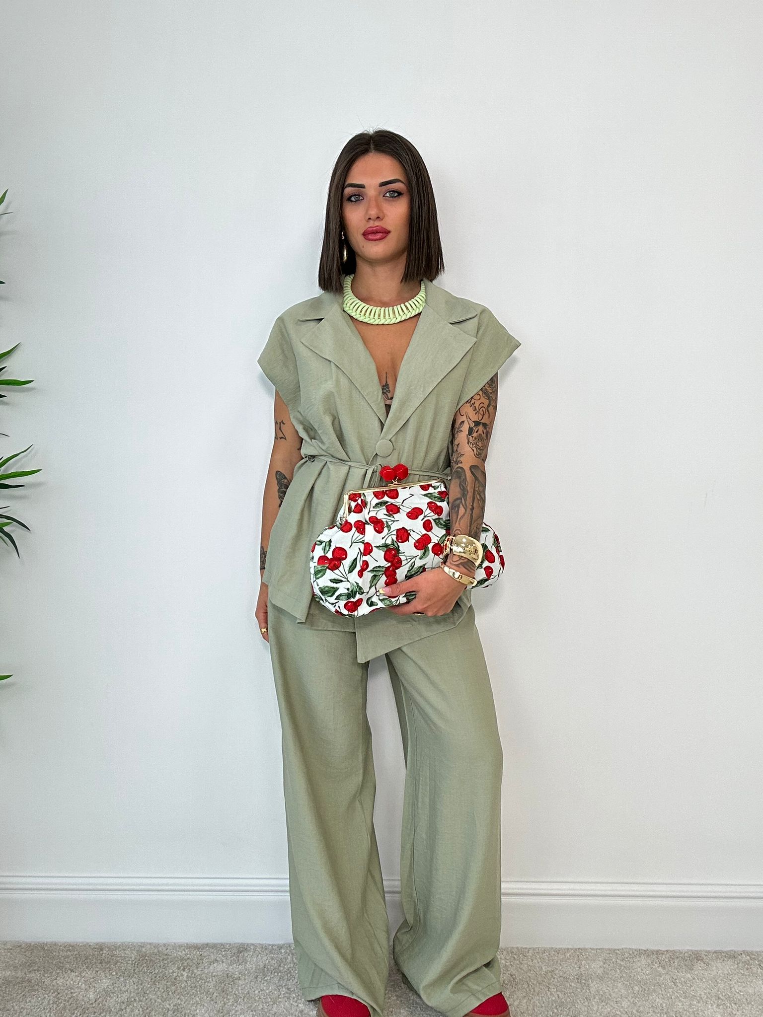 Coordinato Bahamas (Giacca Smanicata + Pantalone) Verde