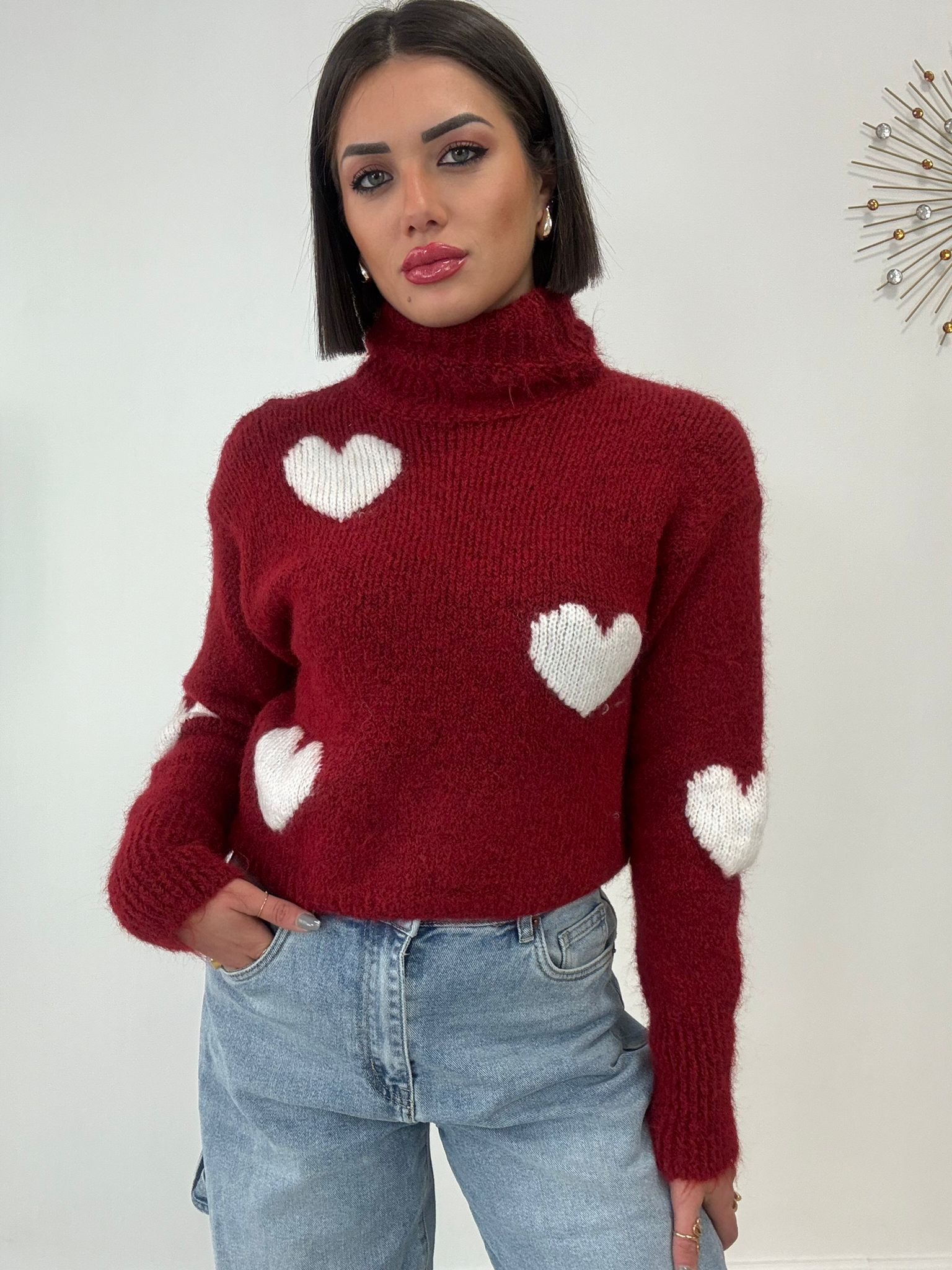 Pull Ivana - Rouge Foncé