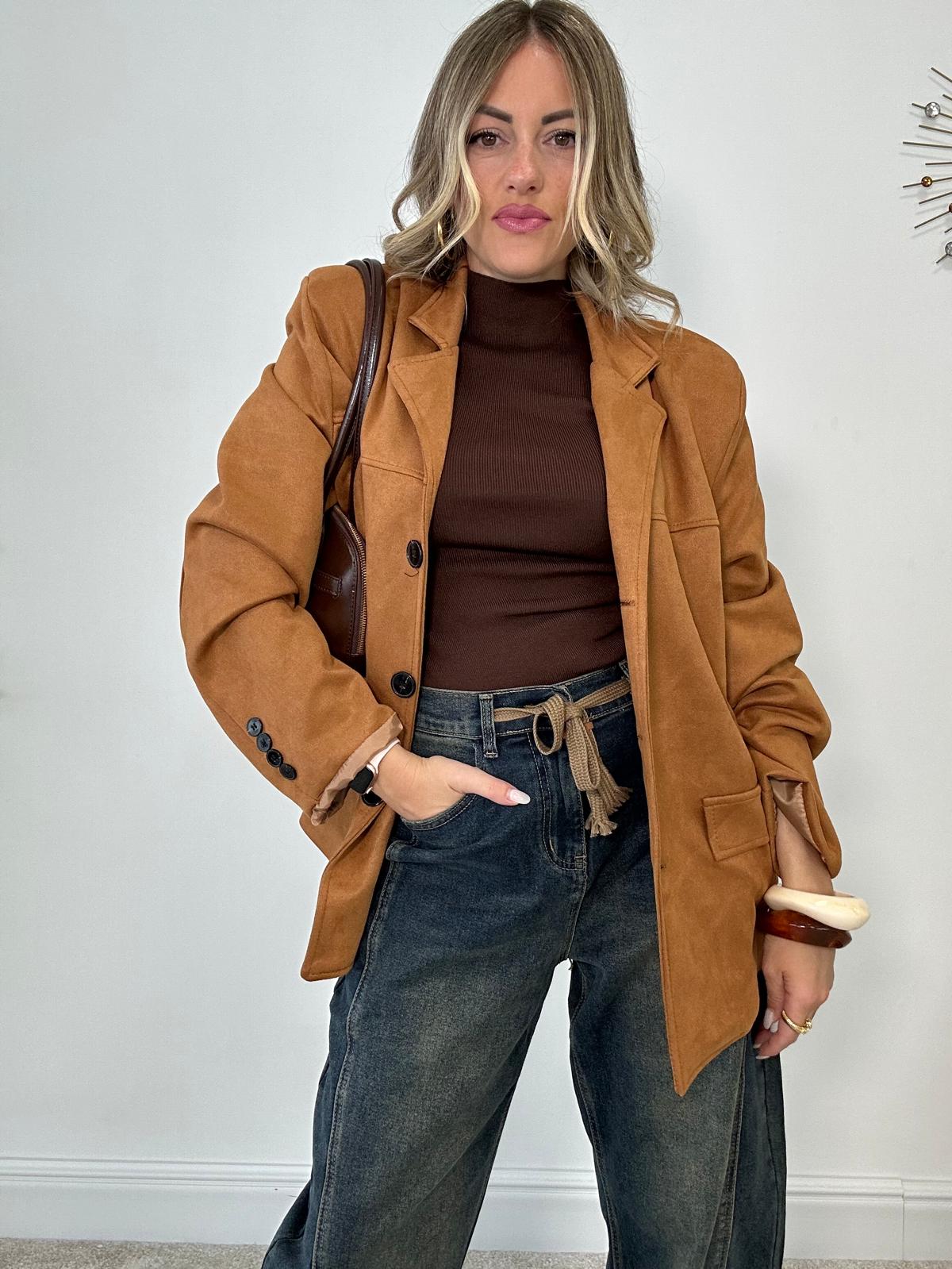 Giacca in Camoscio - Camel