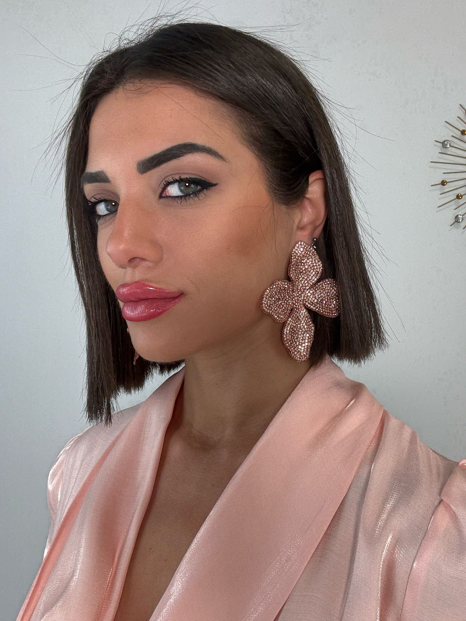 Orecchini a fiore - Rosa