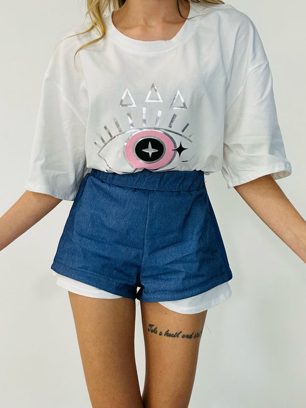 T-shirt Eye - Argento
