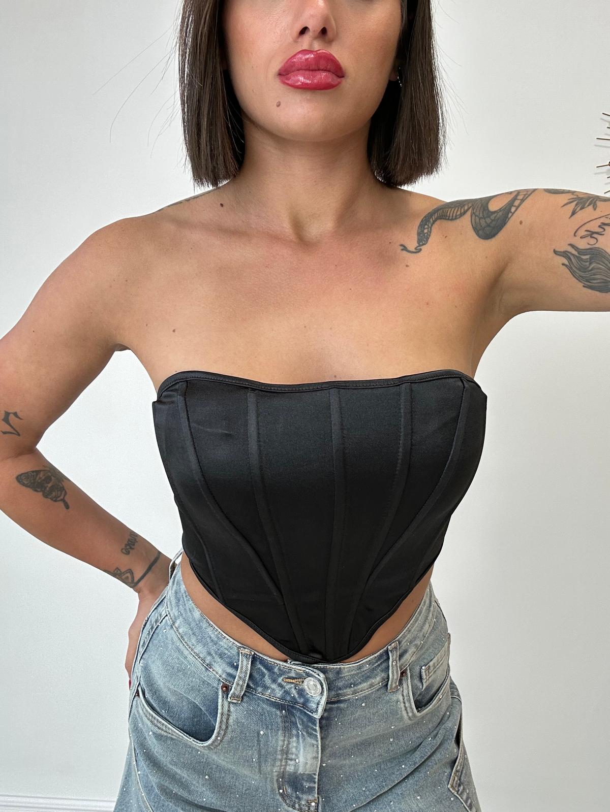 Top Corpetto - Nero