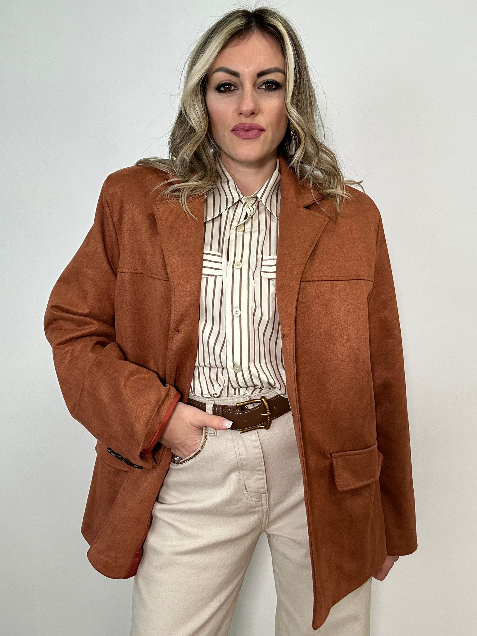 Giacca in Camoscio - Ruggine