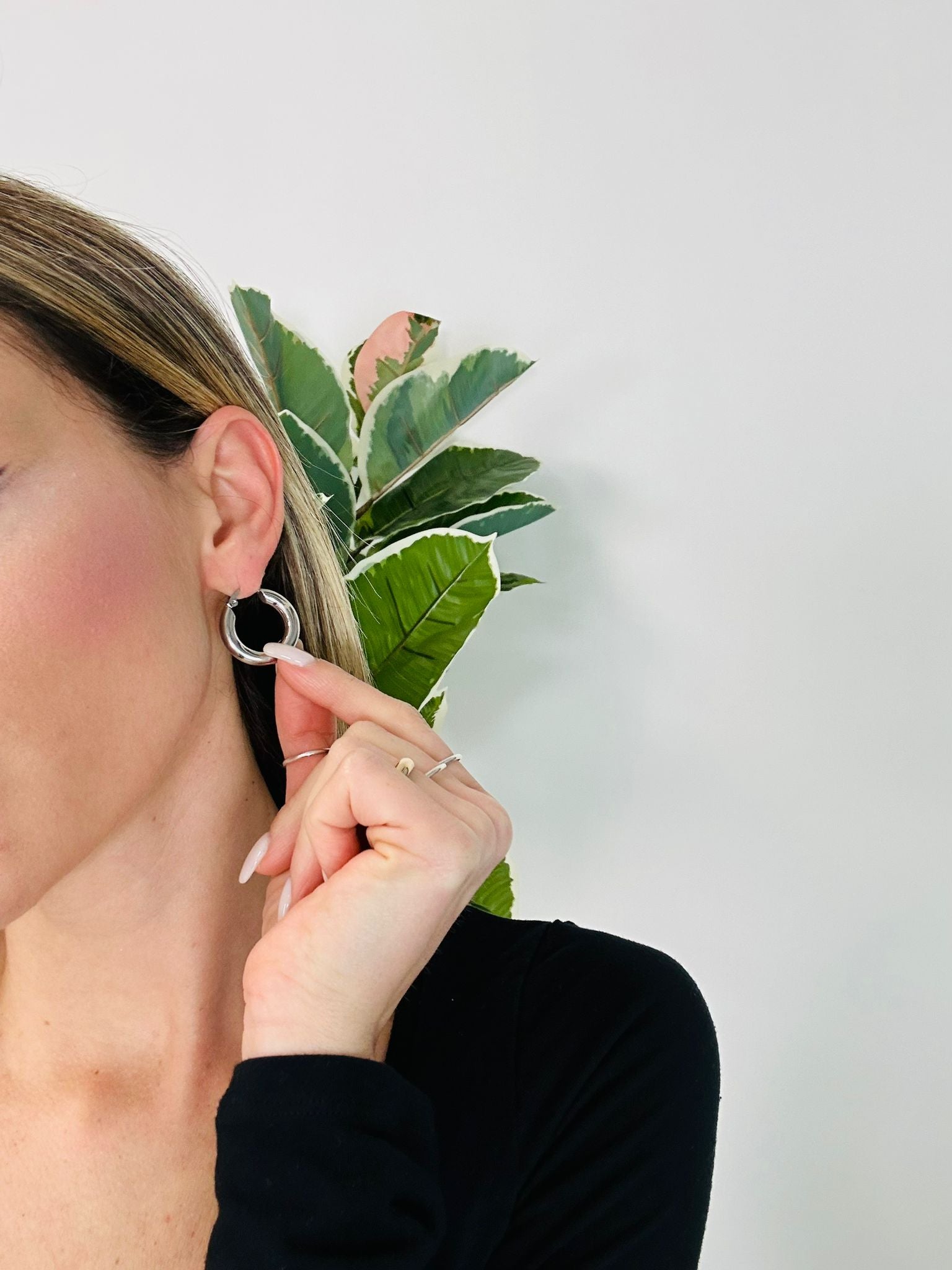 Boucles d'Oreilles Créoles - Argent