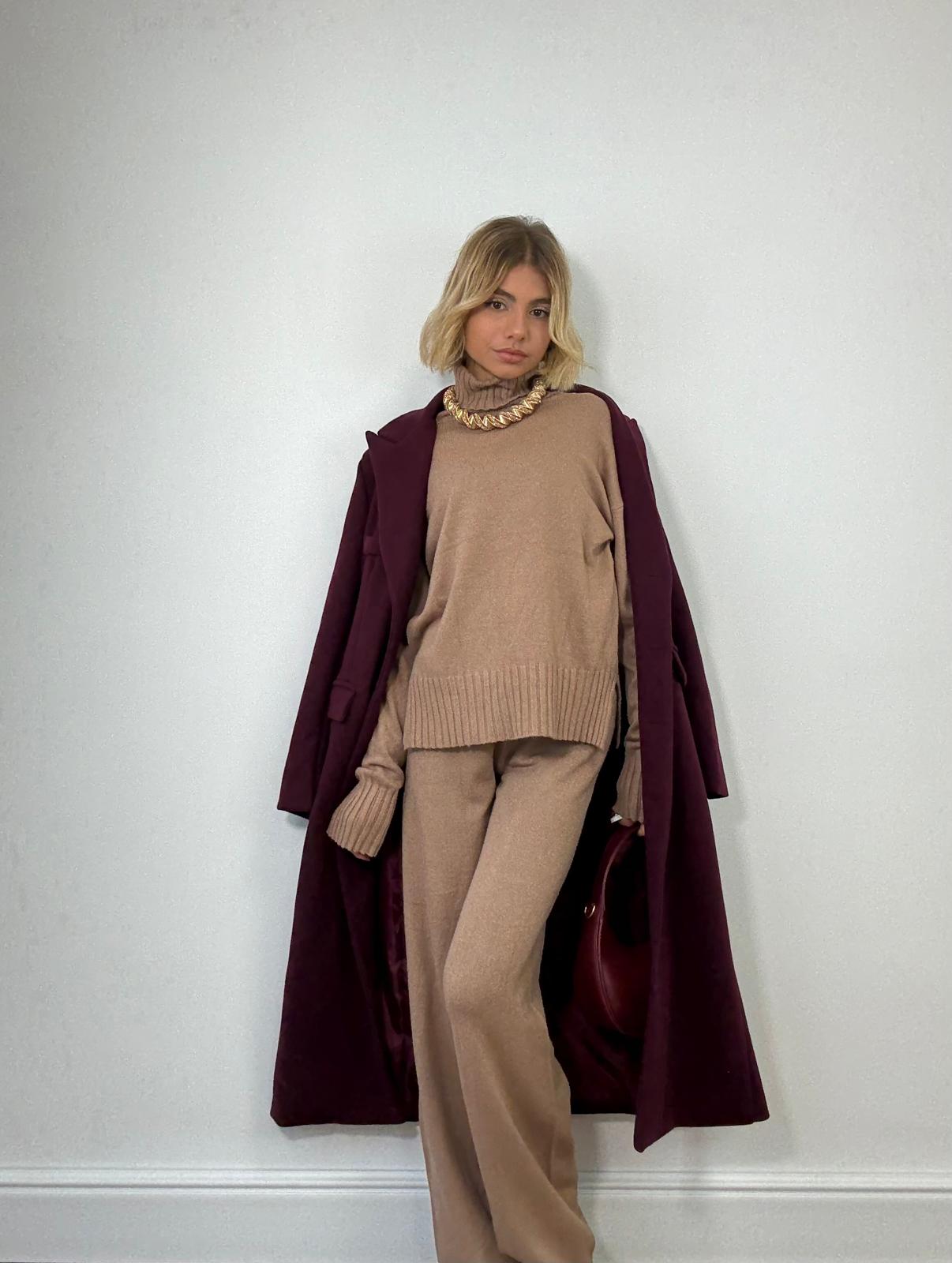 Coordinato AL016B (Maglione + Pantalone) Beige