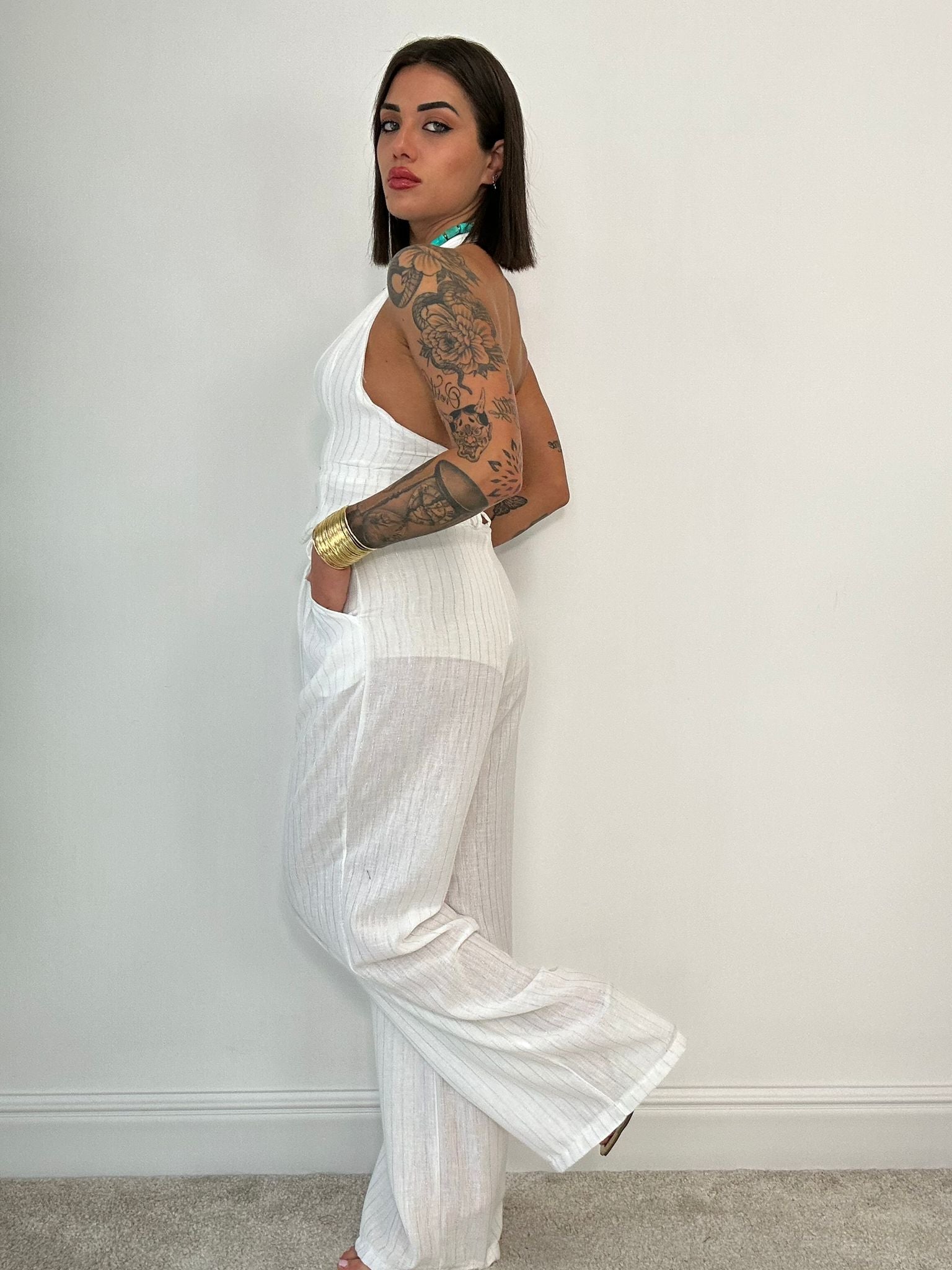 Coordinato Bali (Gilet + Pantalone) Bianco