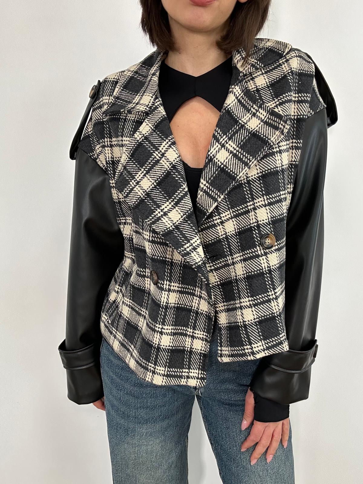 Giacca a Quadri 87517 - Nero