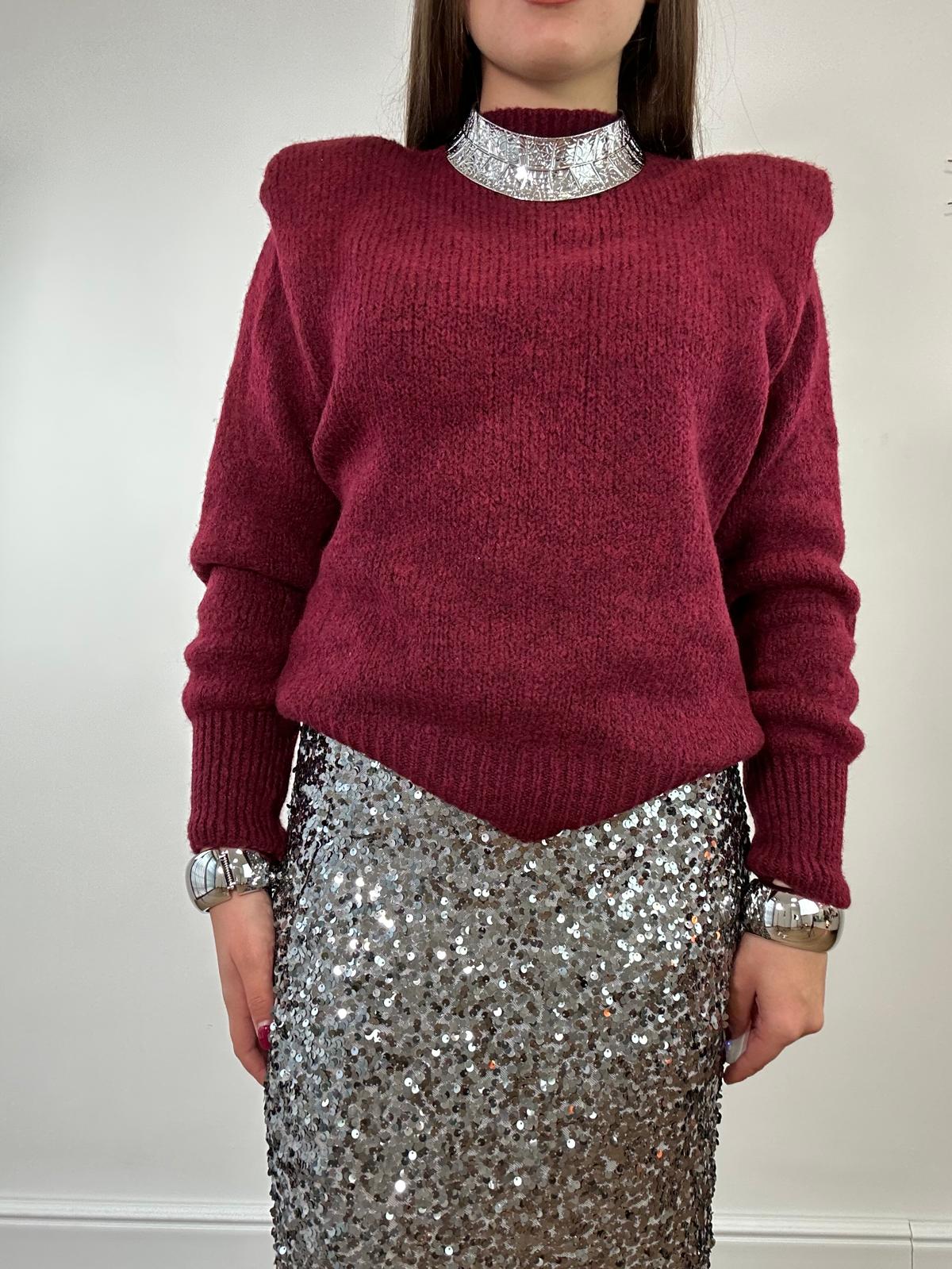 Maglione con spalline 3101 - Bordeaux