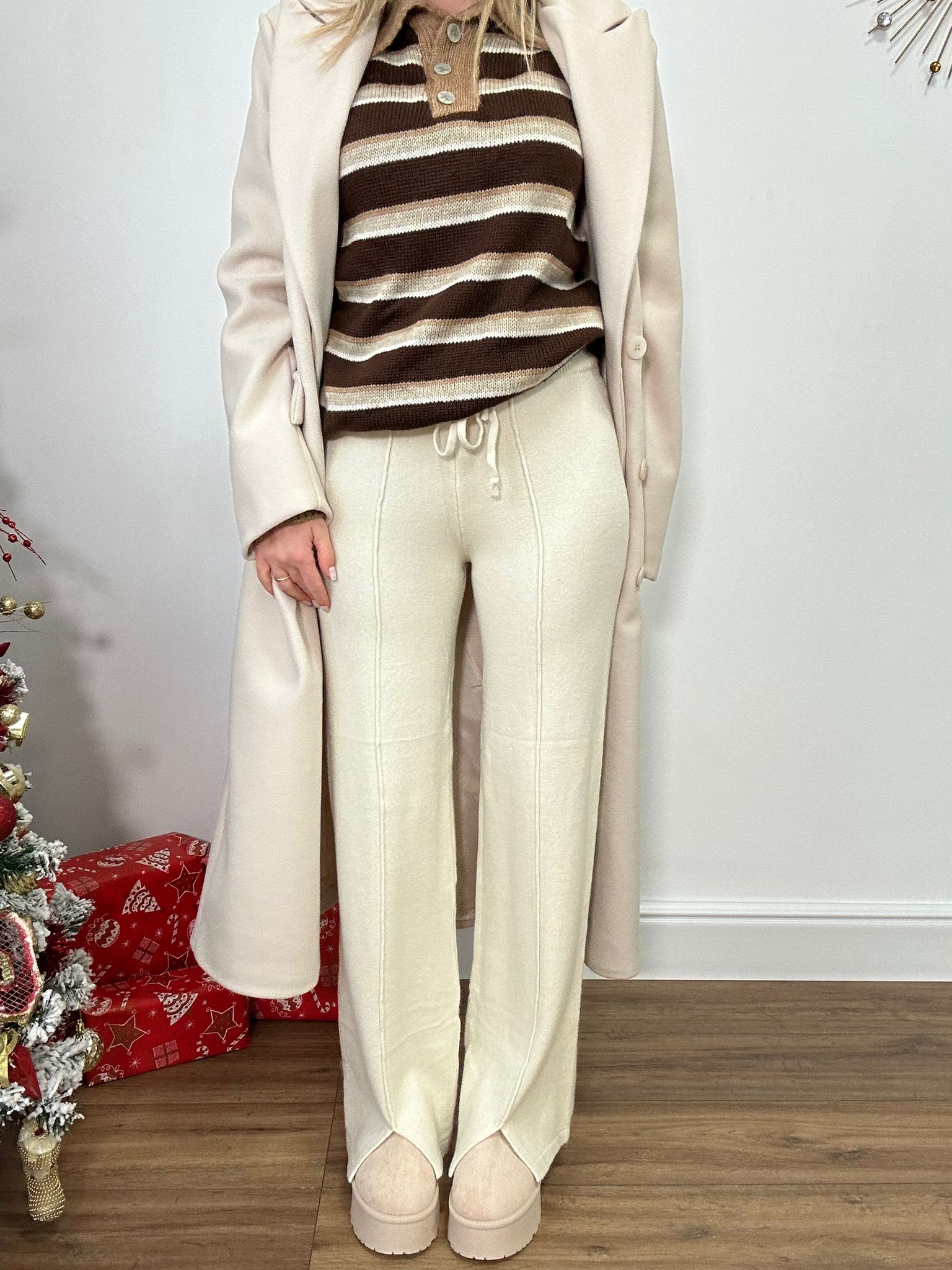 Pantalone in Lana AL026 - Panna