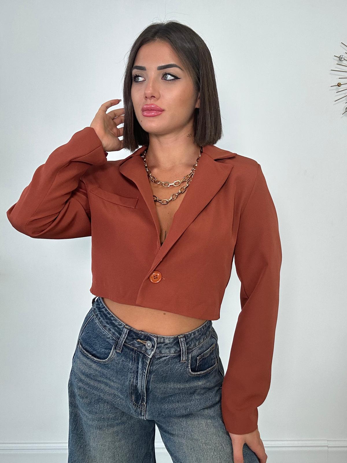 Blazer Crop - Coccio