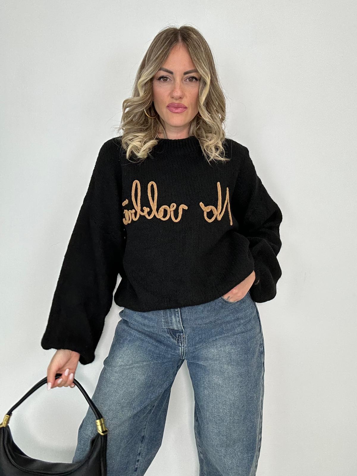 Maglione (No Vabbè) 2702 - Nero