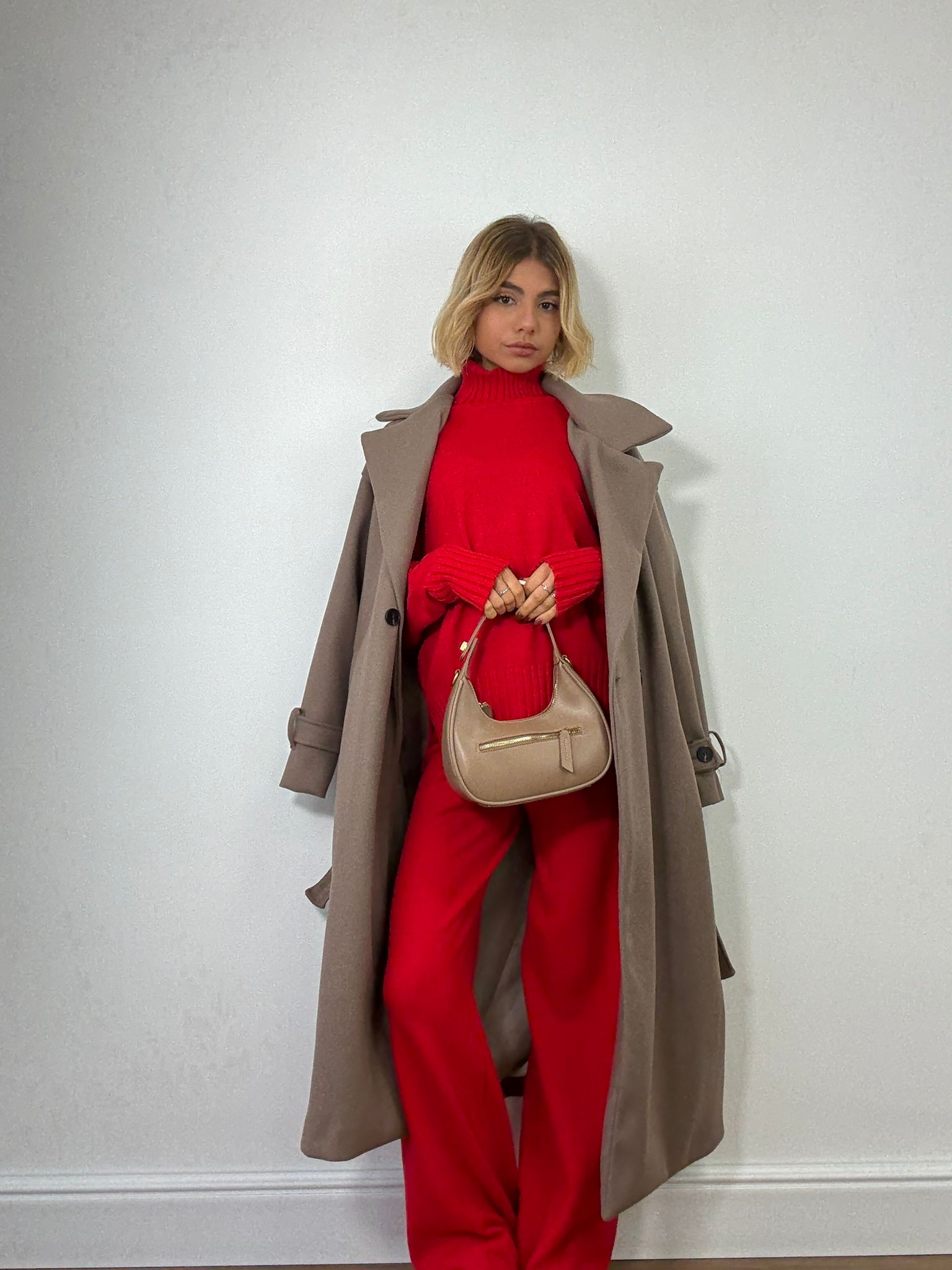 Coordinato AL016B (Maglione + Pantalone) Rosso