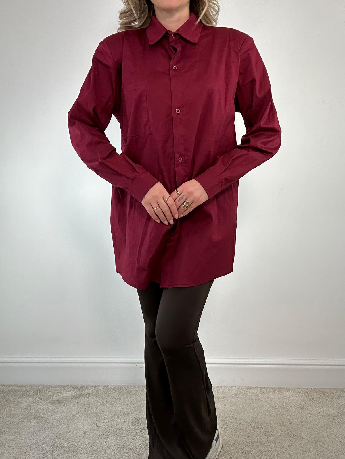 Camicia Maxi M13369 - Bordeaux