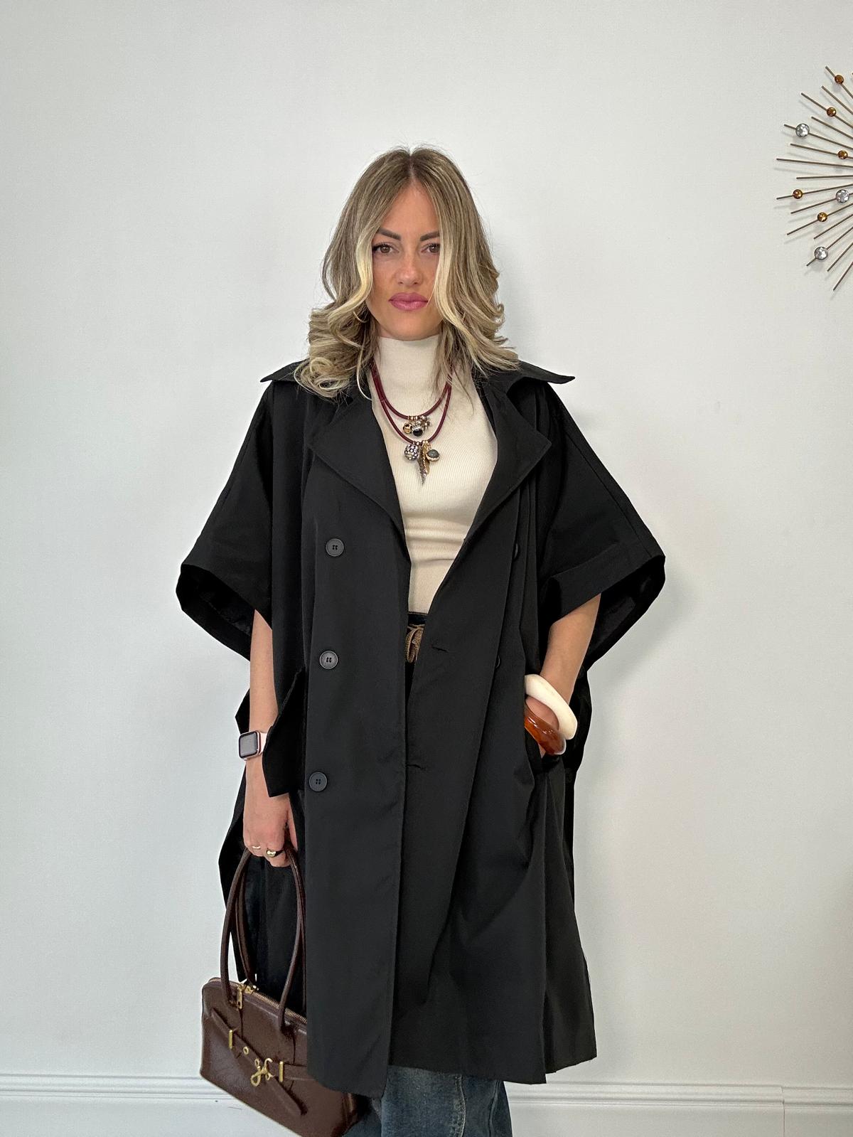 Trench Mezza Manica - Nero