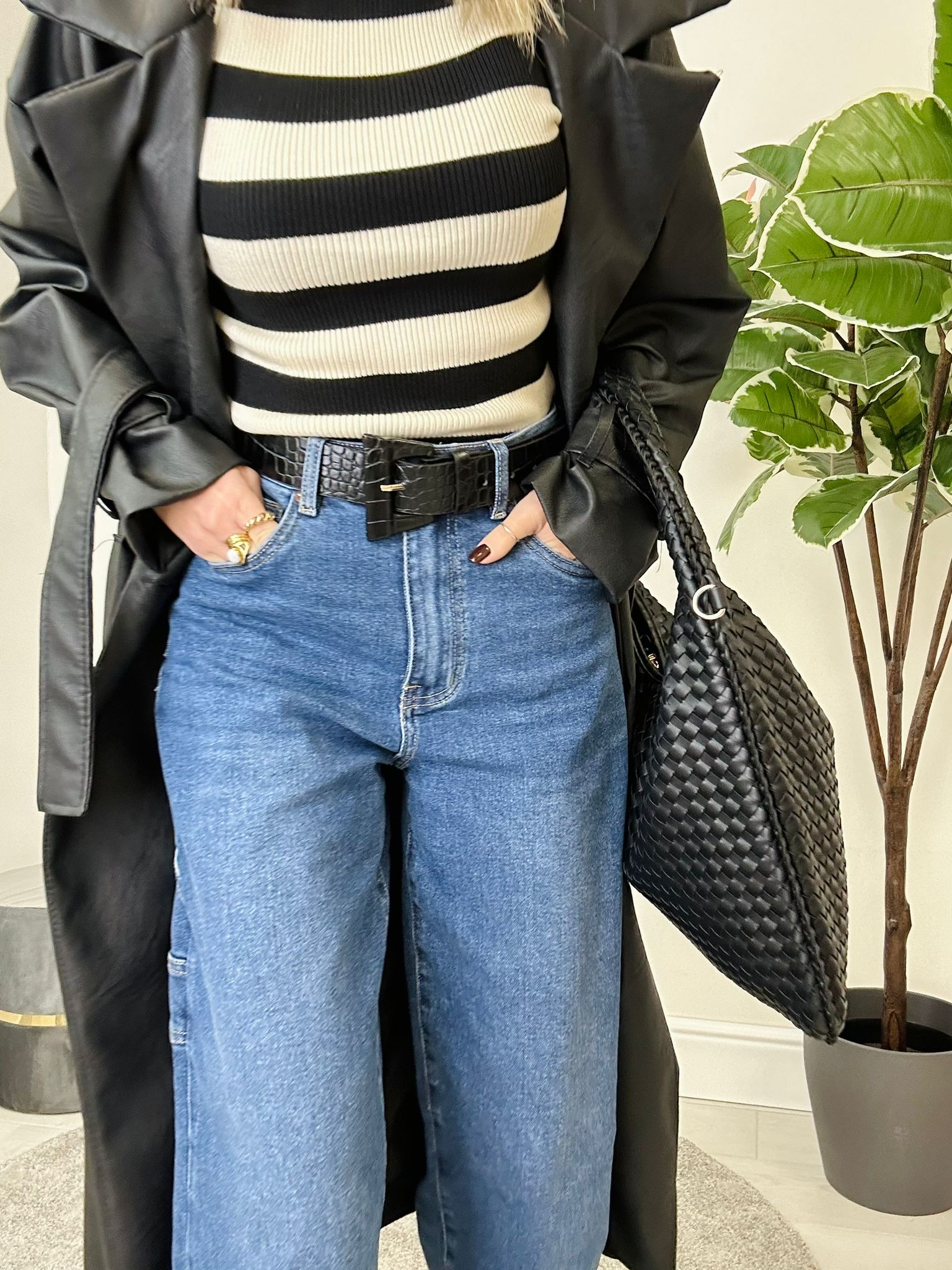 Ceinture texturée - Noir