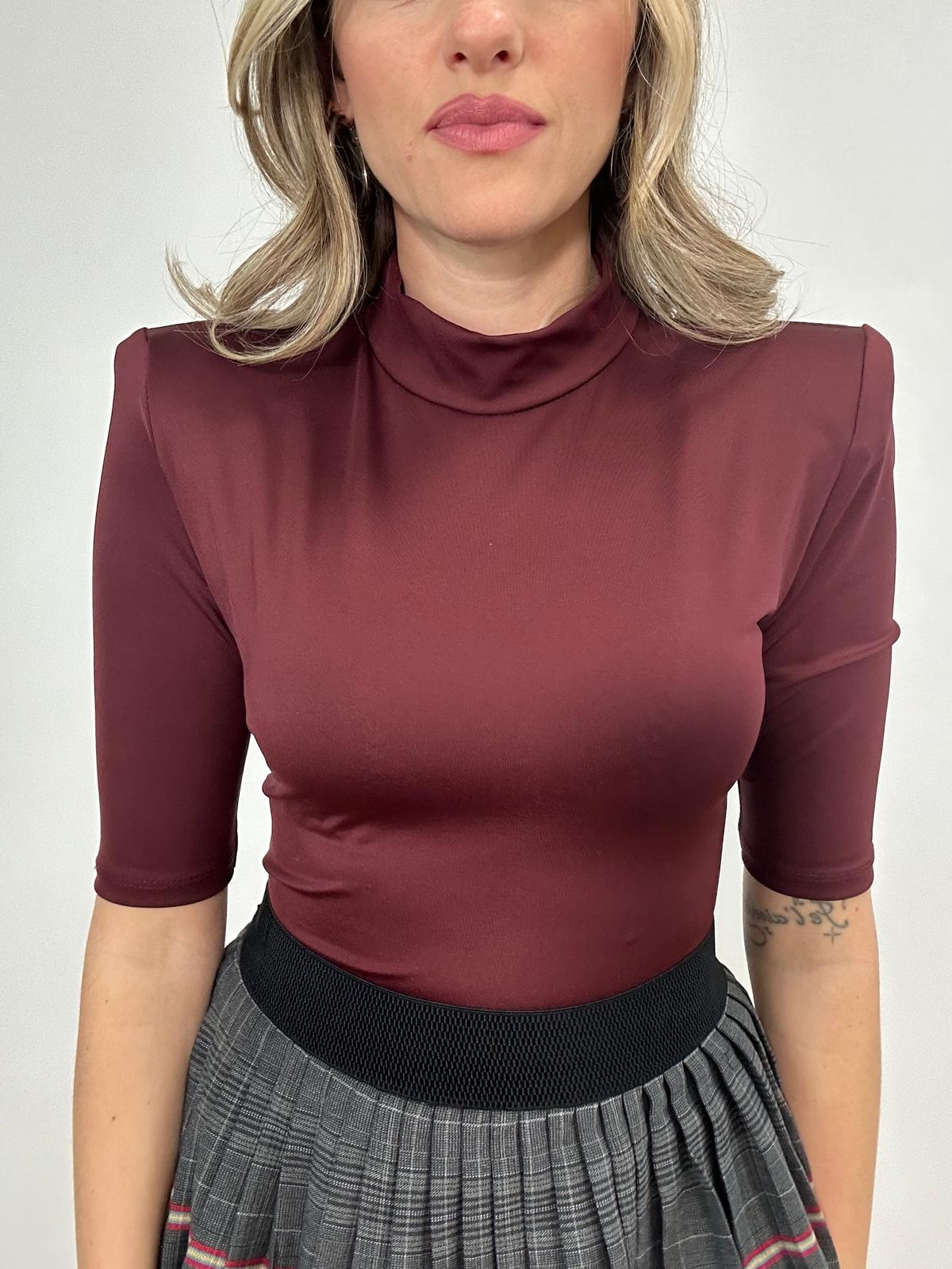 Body 11897 con spalline - Bordeaux