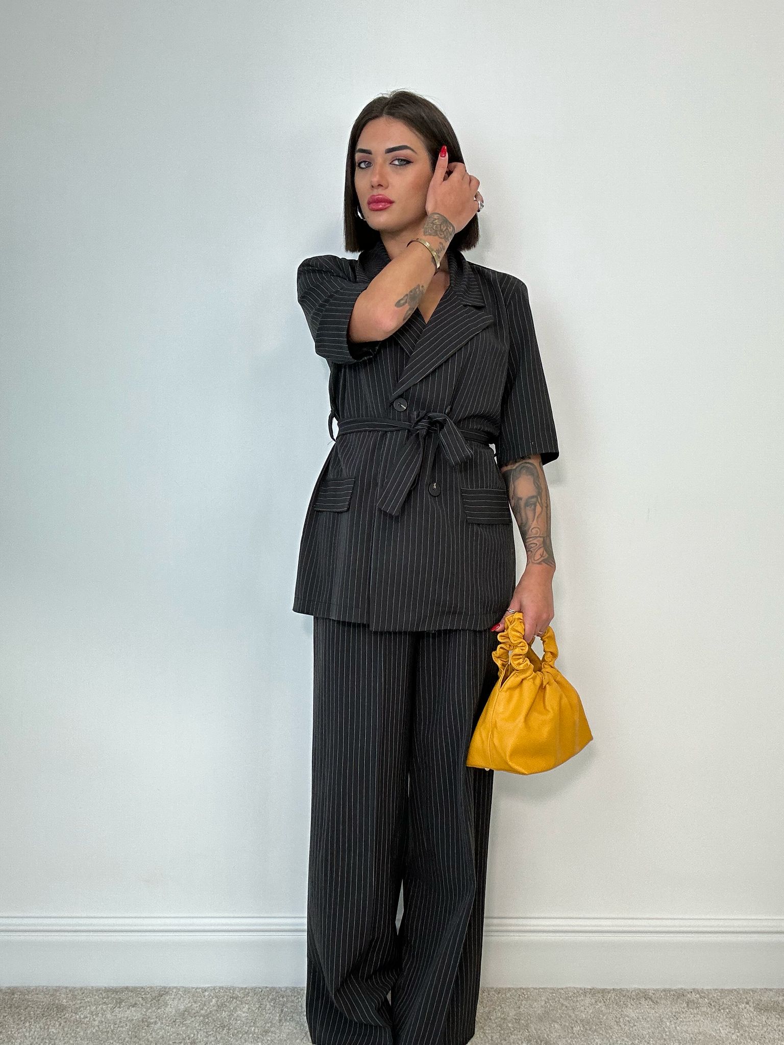 Tailleur Cadice Gessato (Blazer + Pantalone) Nero