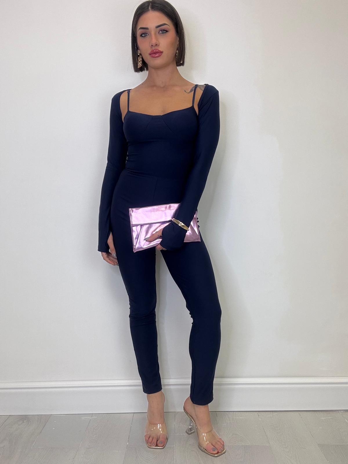 Combinaison Zaira avec haussement d'épaules - Bleu