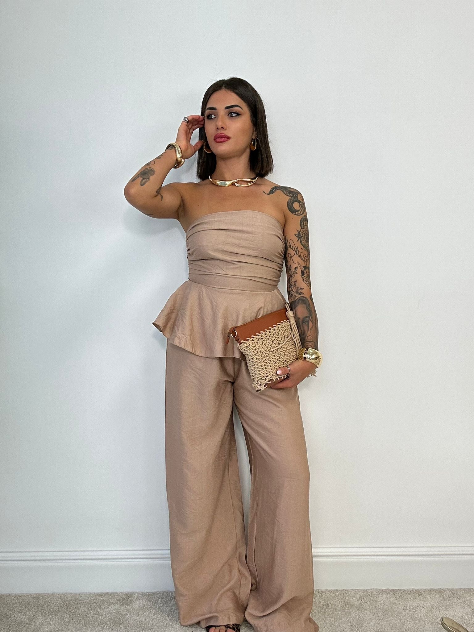 Coordinato Minorca (Top + Pantalone) Beige