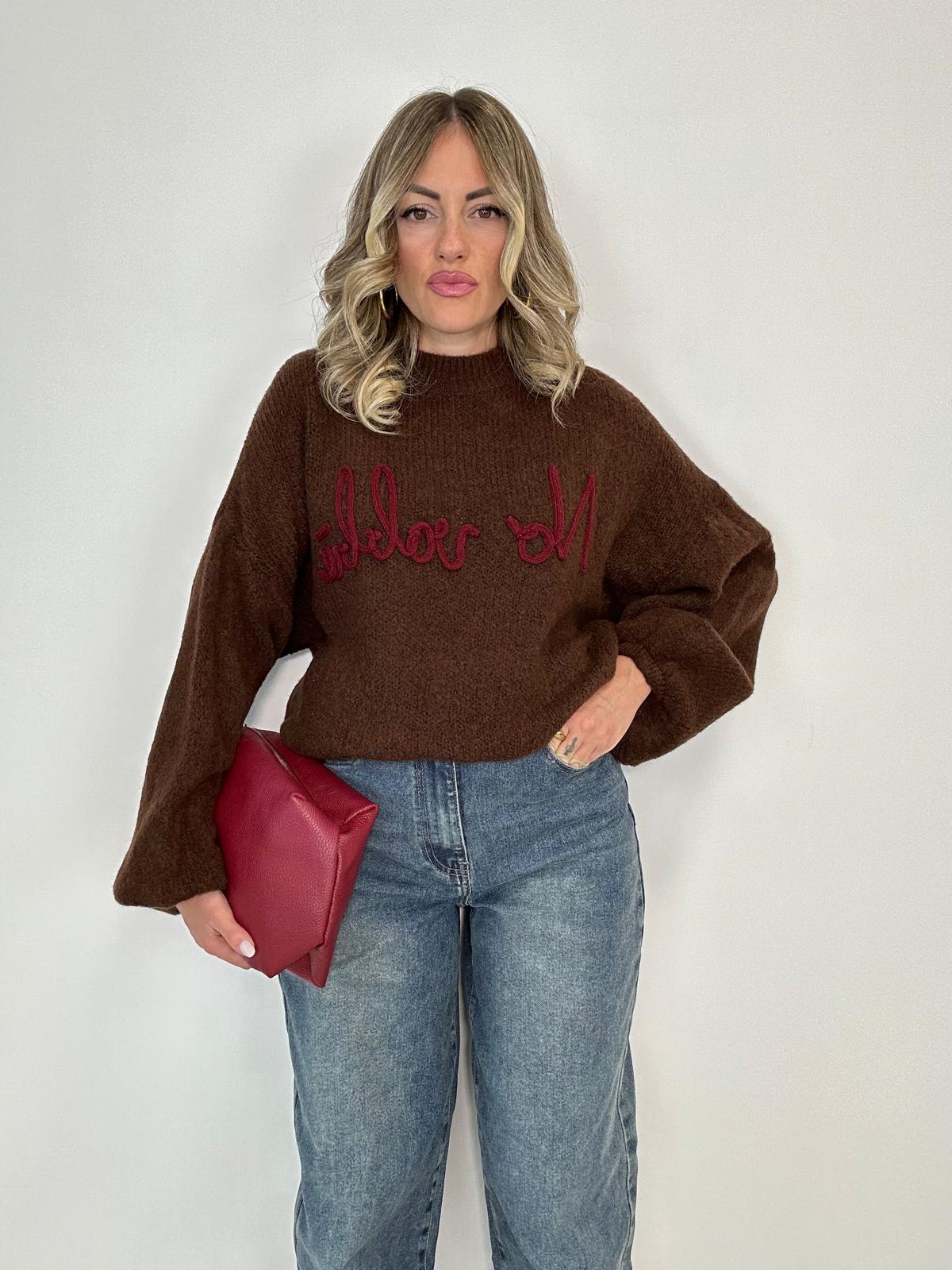 Maglione (No Vabbè) 2702 - Marrone