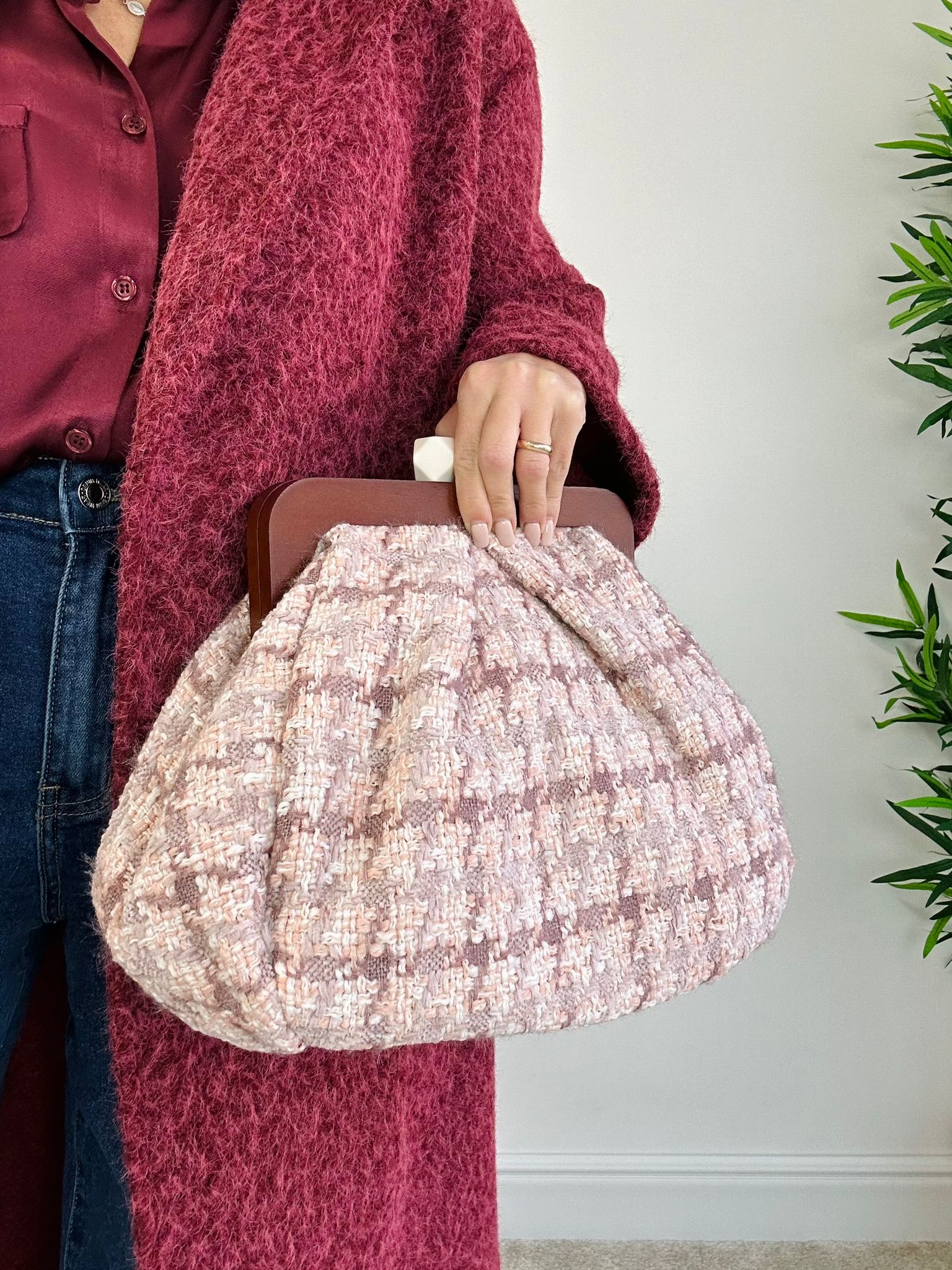 Sac en laine Estia - Rose