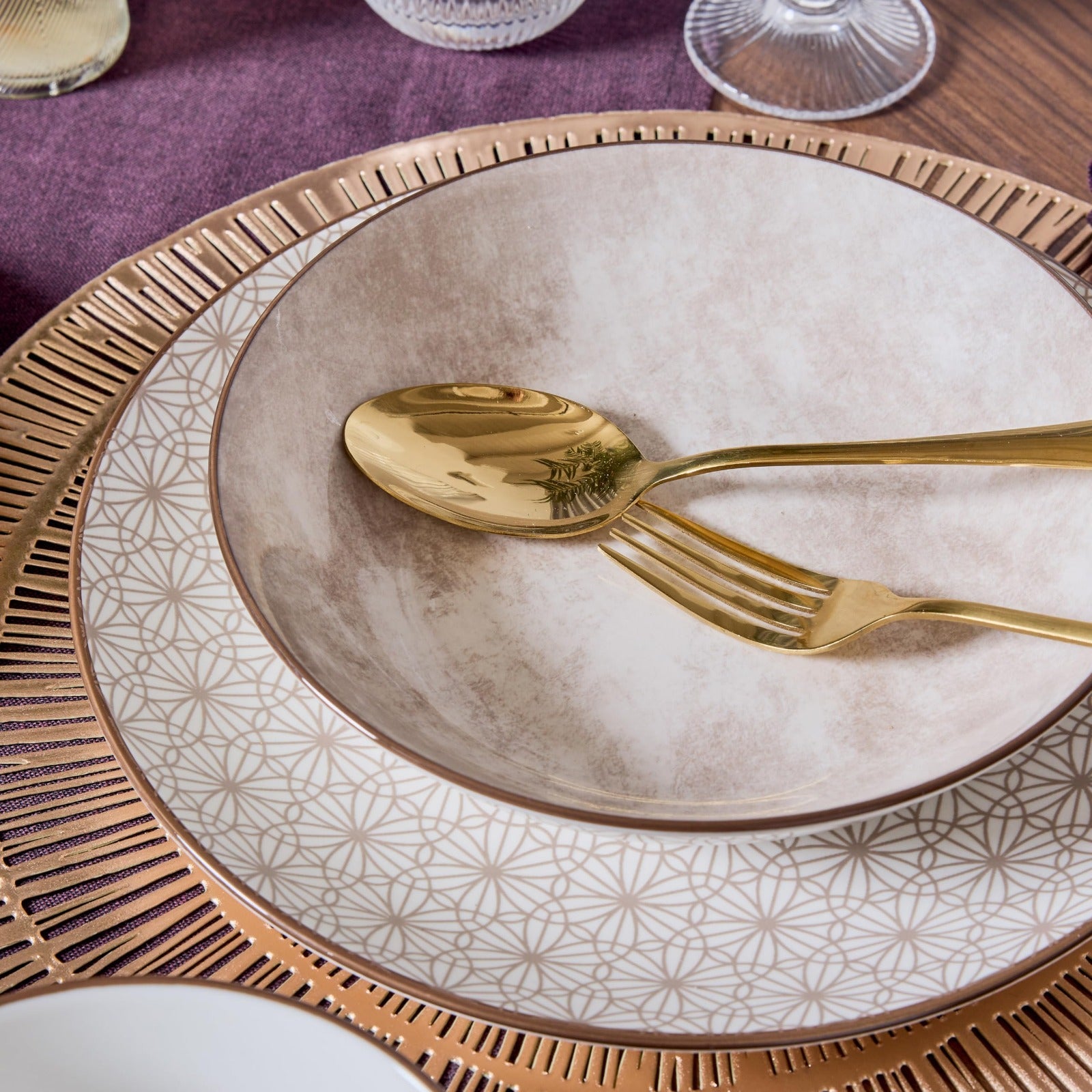 SERVIZIO PIATTO CERAMICA 18pz HABANA MADISON