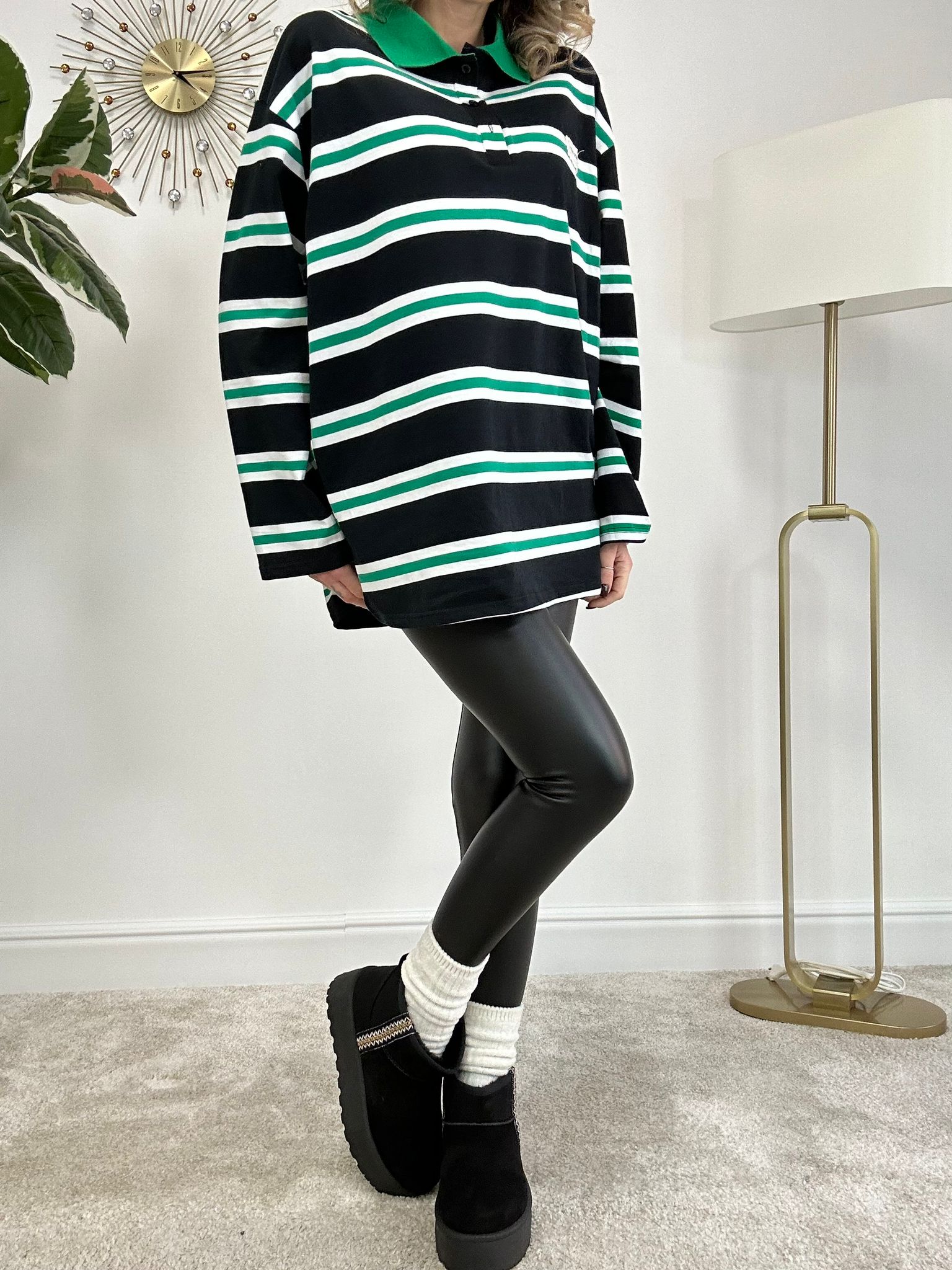 Leggings en cuir écologique - Noir