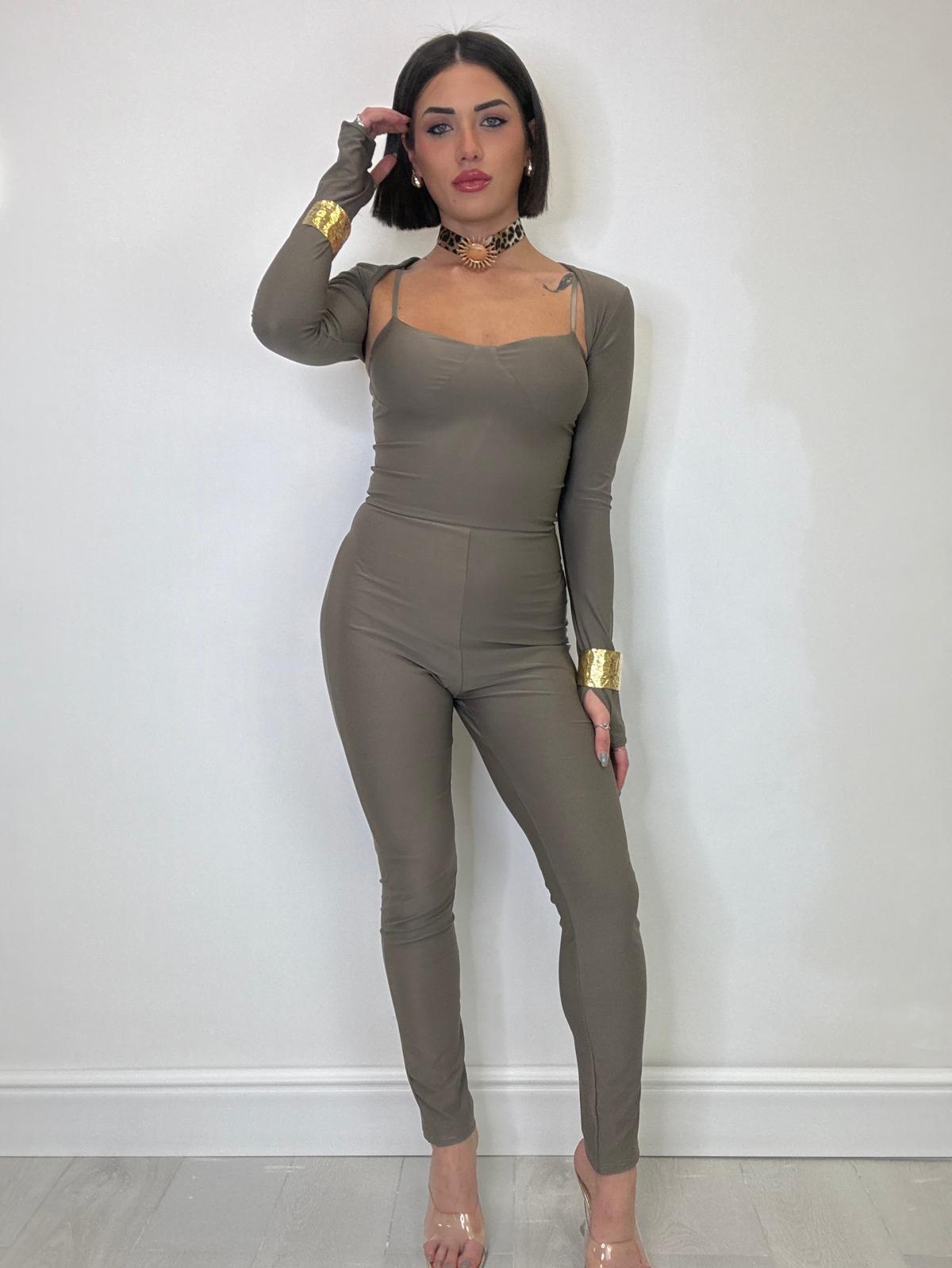 Combinaison Zaira avec haussement d'épaules - Boue