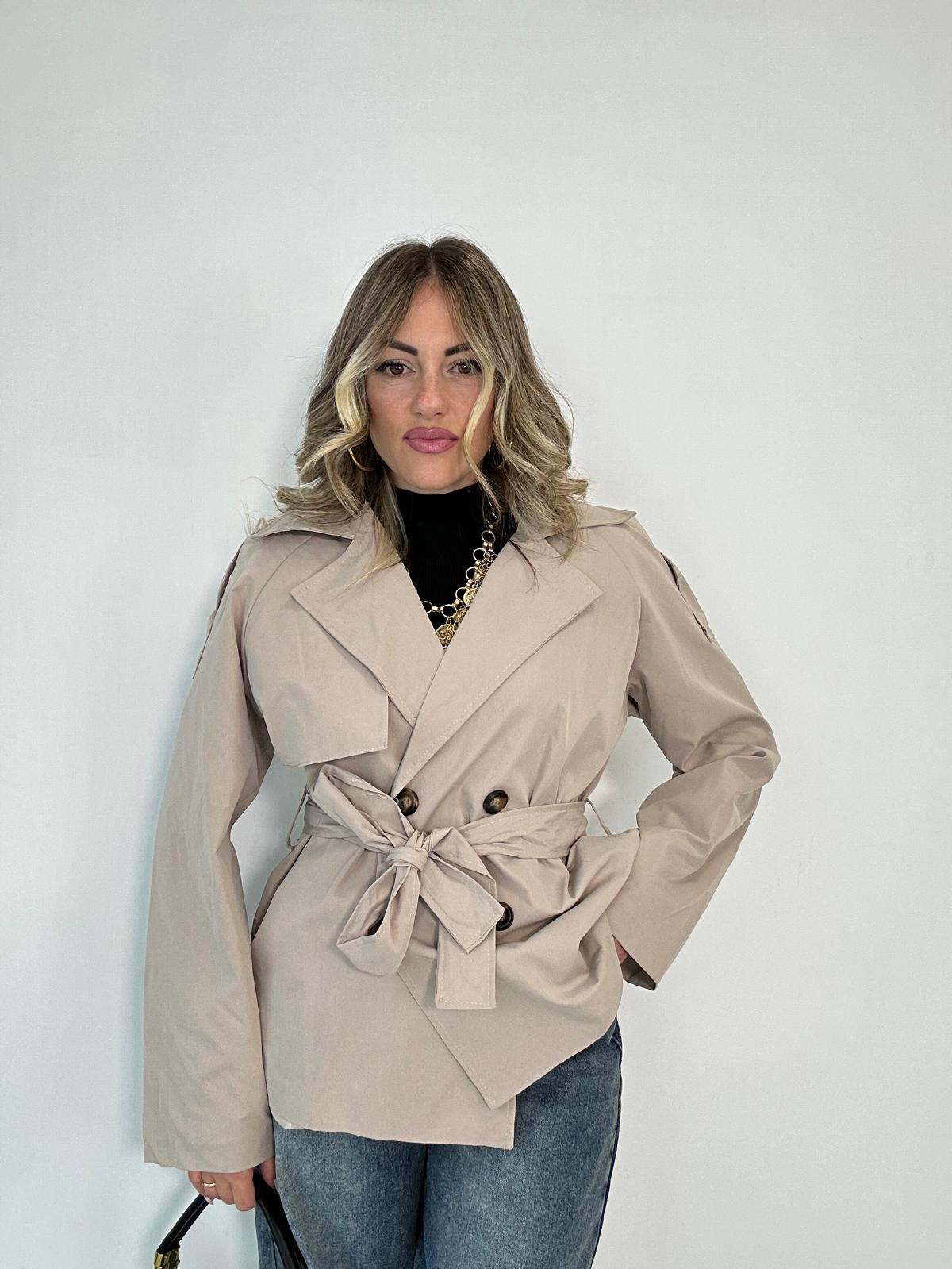 Trench Corto 5909 - Beige Chiaro