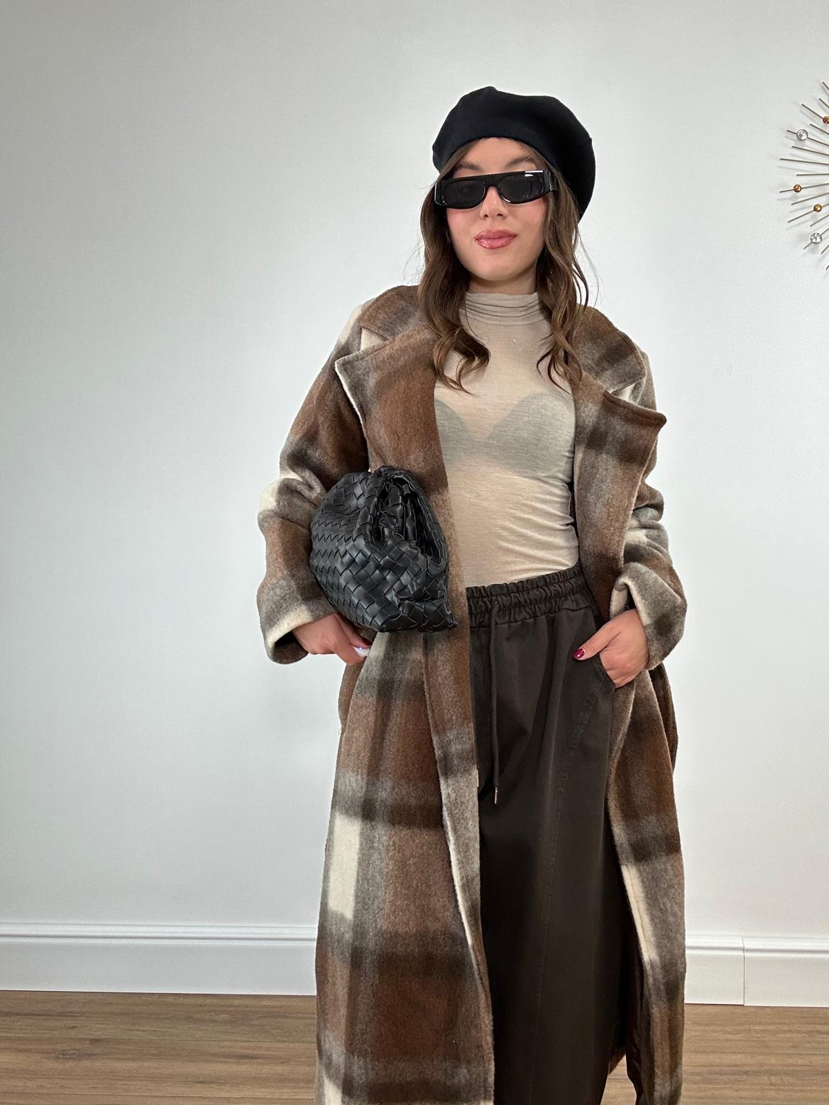 Cappotto IN683507 - Panna e Marrone