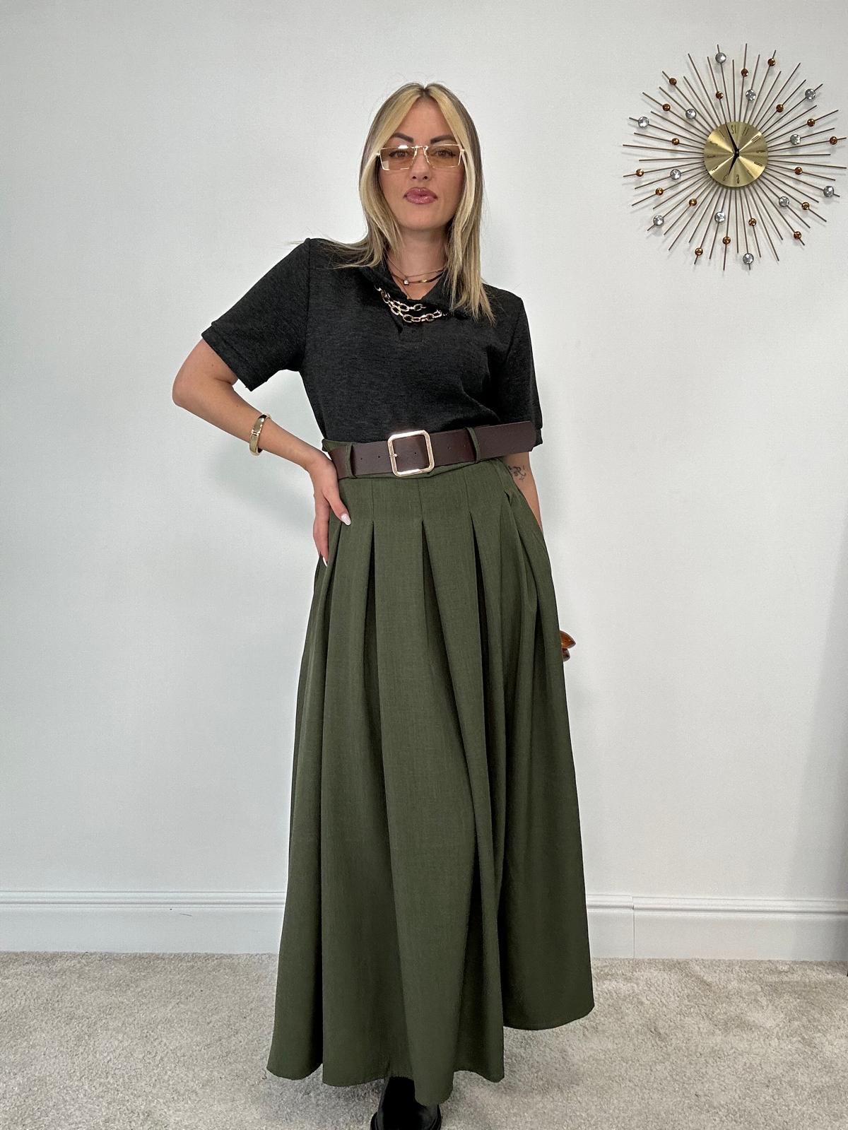 Abito M5811 - Verde e Grigio