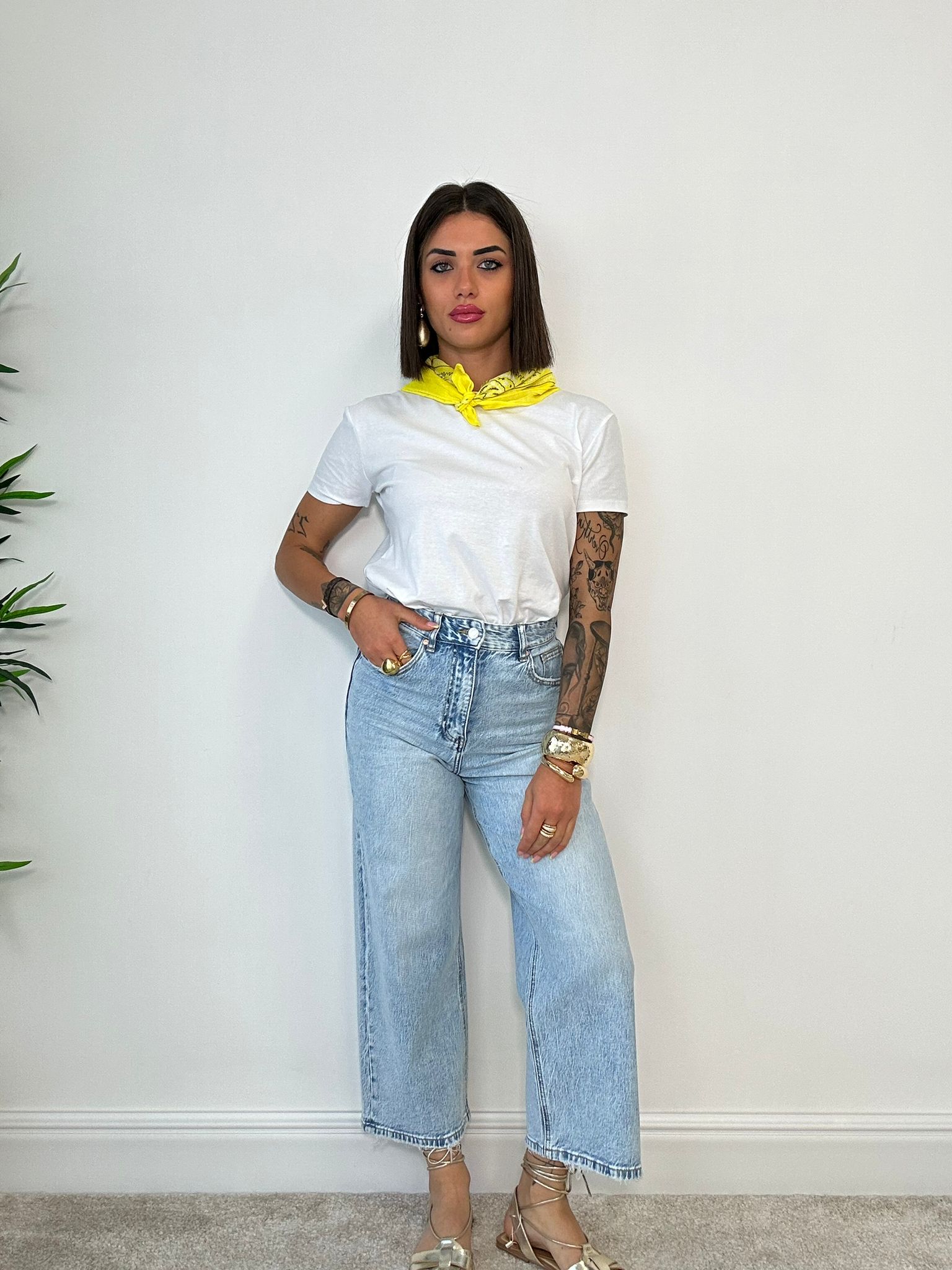 T-shirt con bandana Gialla