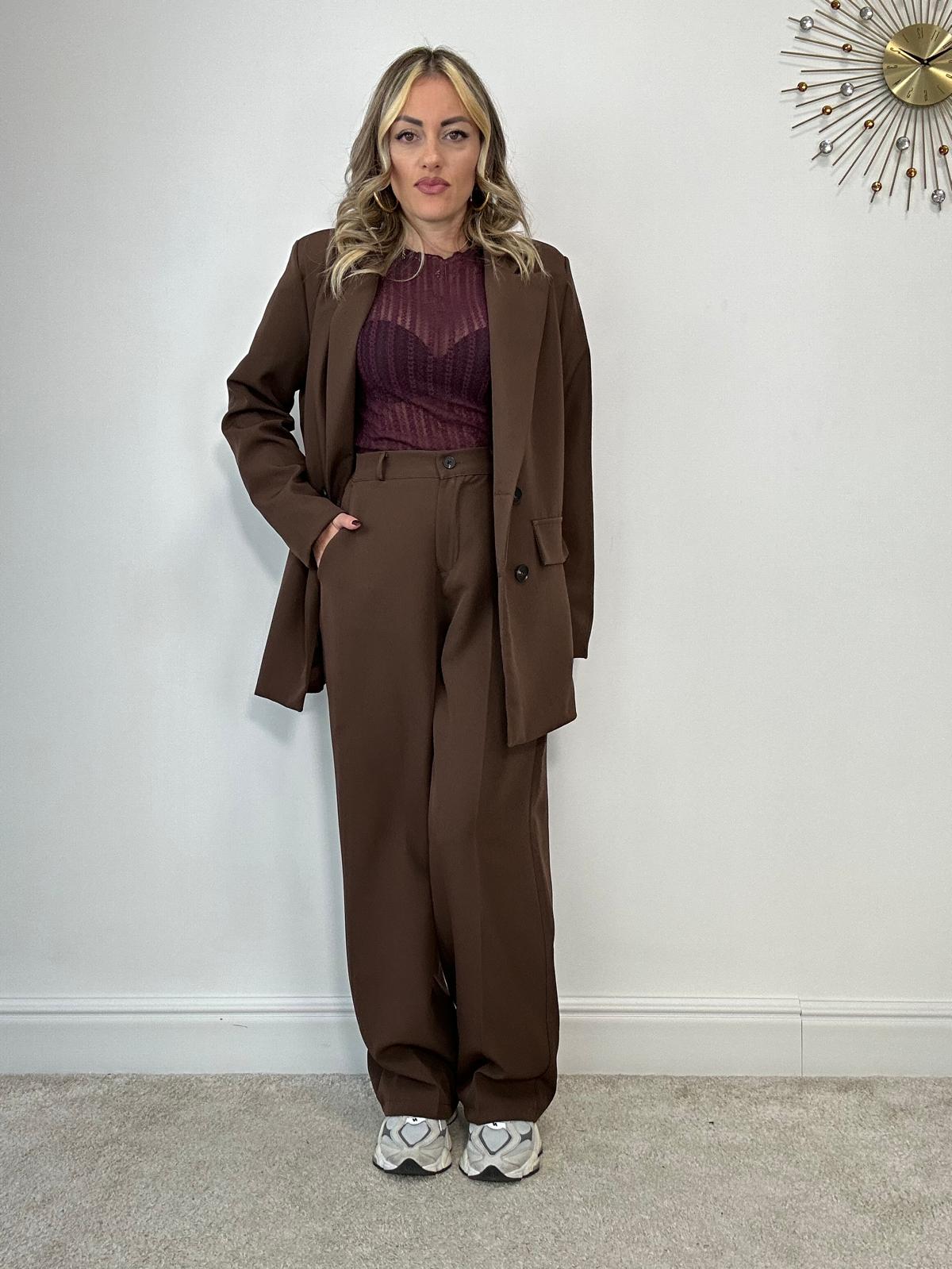 Tailleur Malaga (Blazer Doppio Petto + Pantalone) Marrone