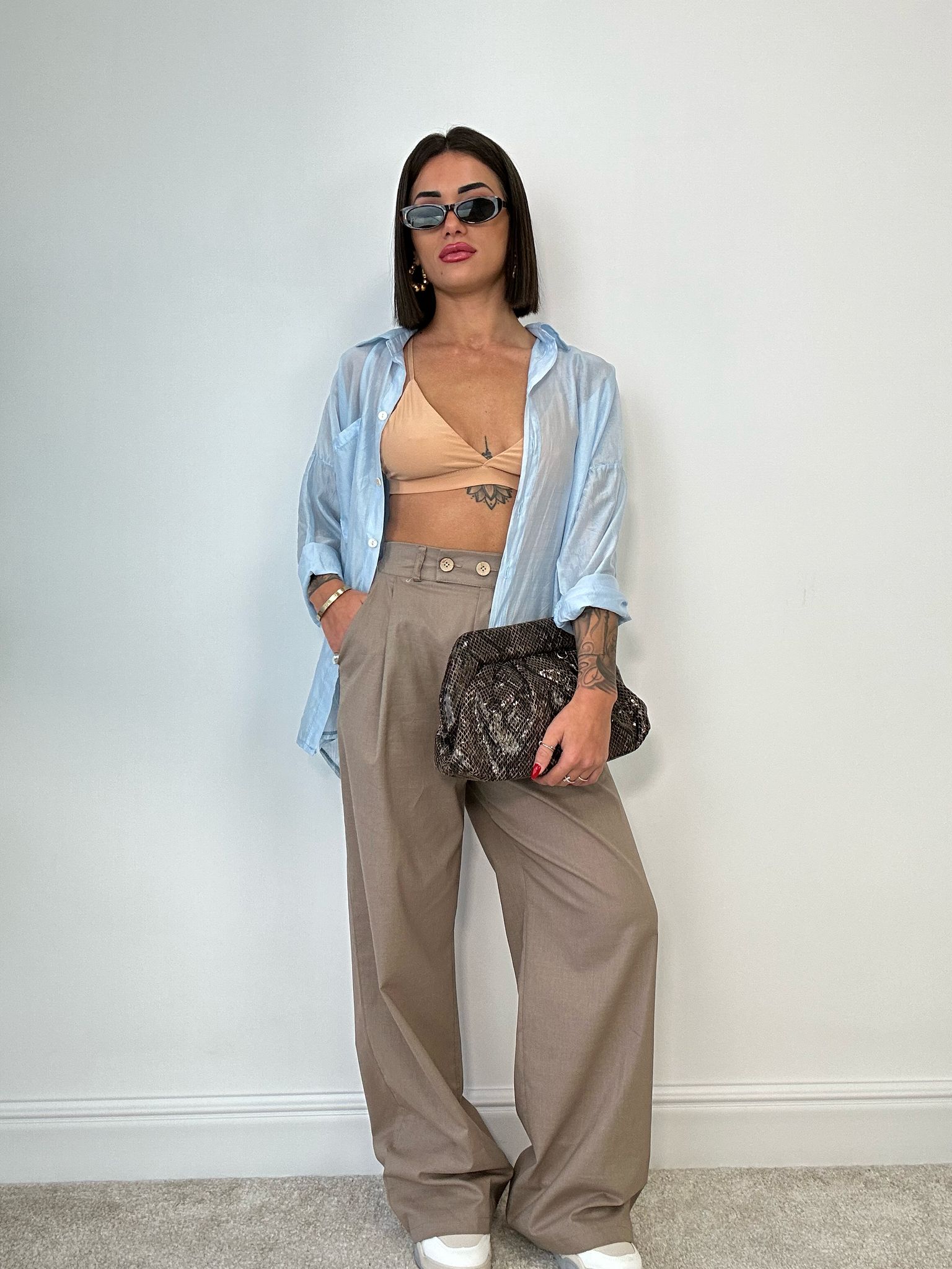 Camicia Basic - Celeste