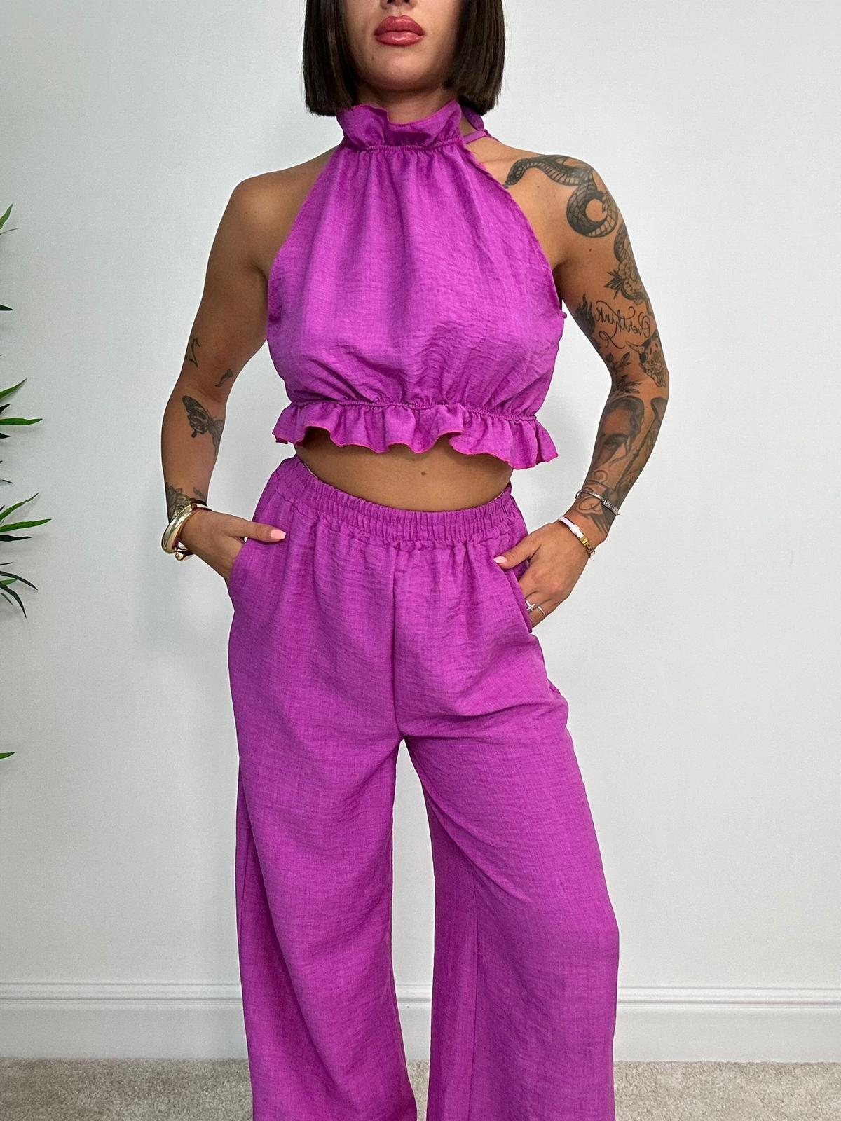 Coordinato Miami (Top + Pantalone) Magenta