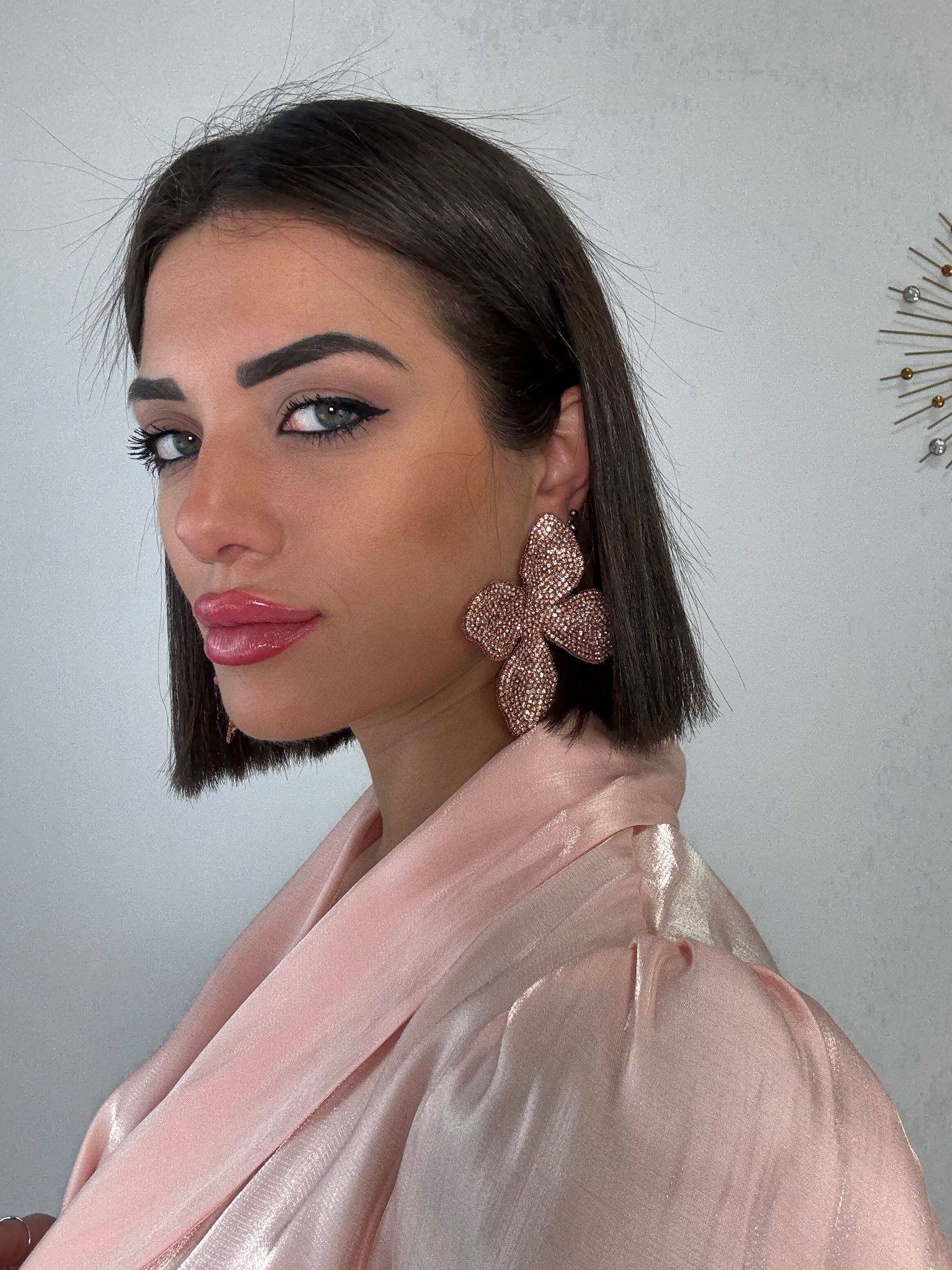Orecchini a fiore - Rosa