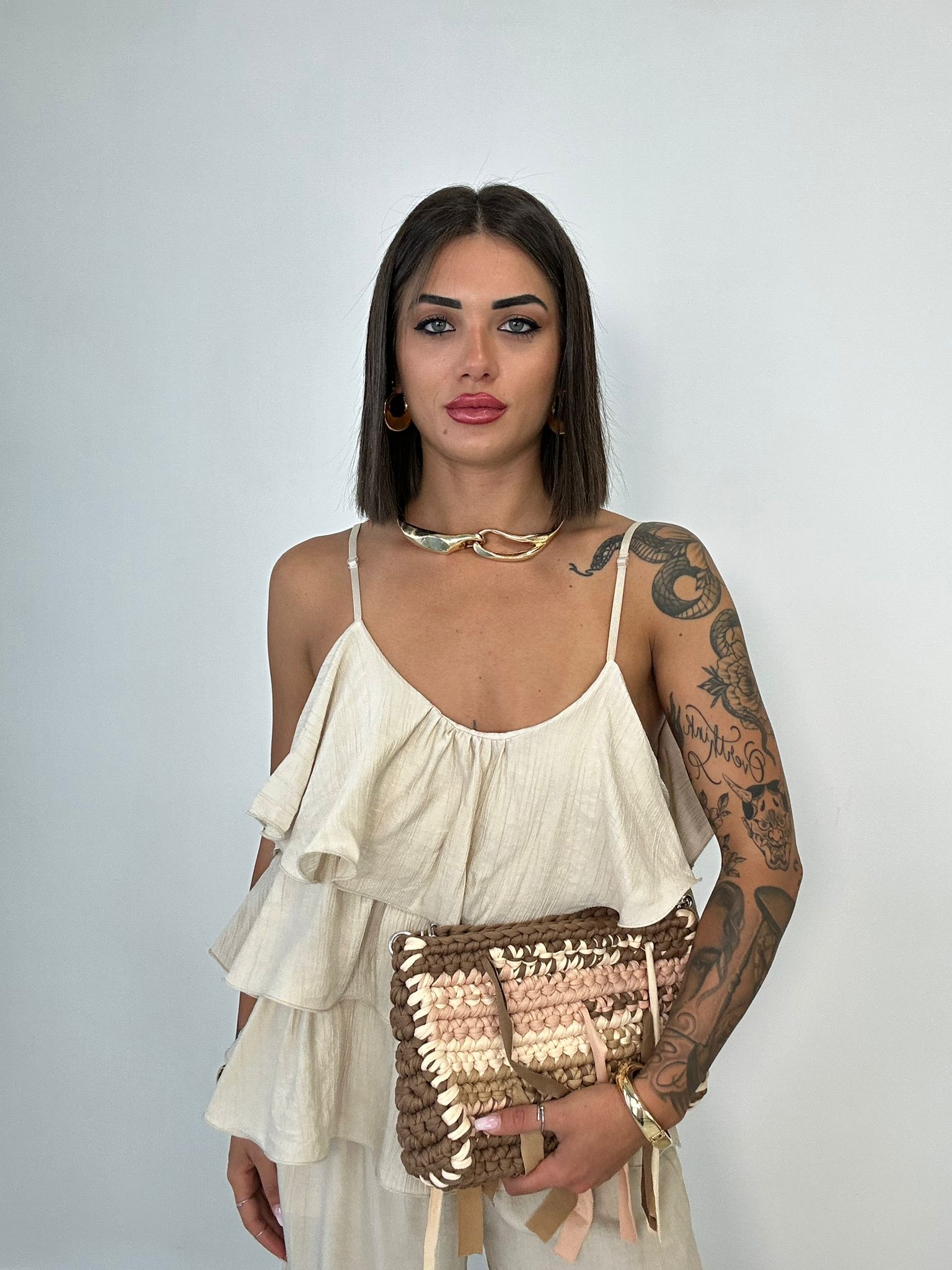 Coordinato Portofino (Top + Pantalone) Beige