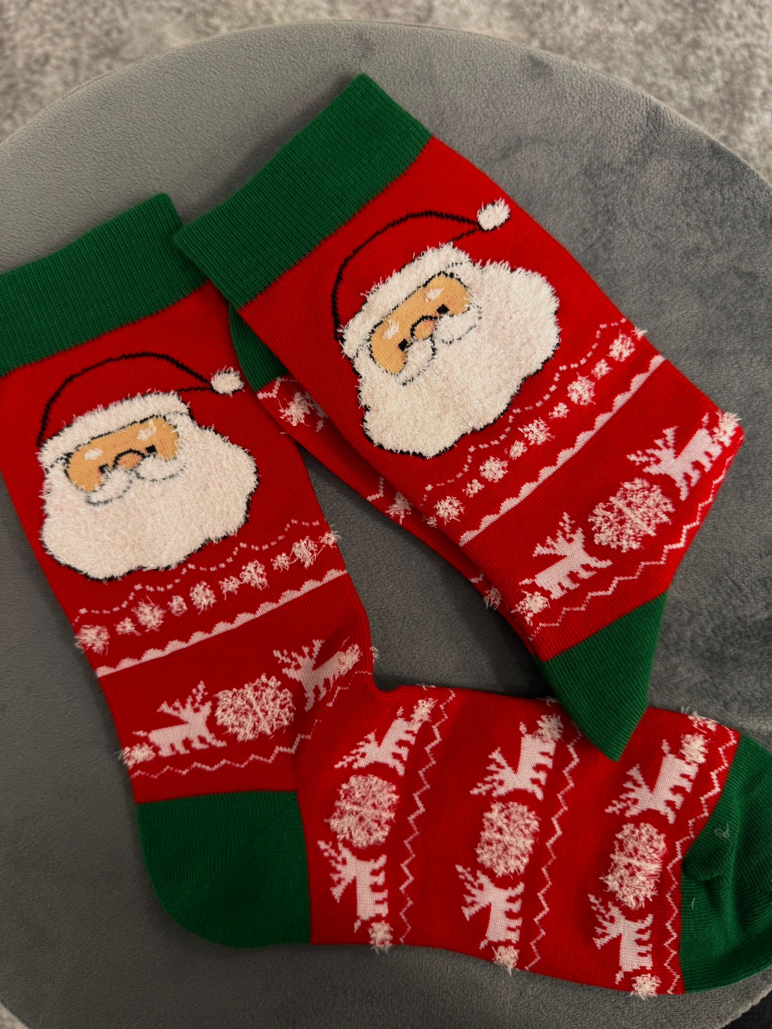 Chaussettes Père Noël - Rouge et Vert