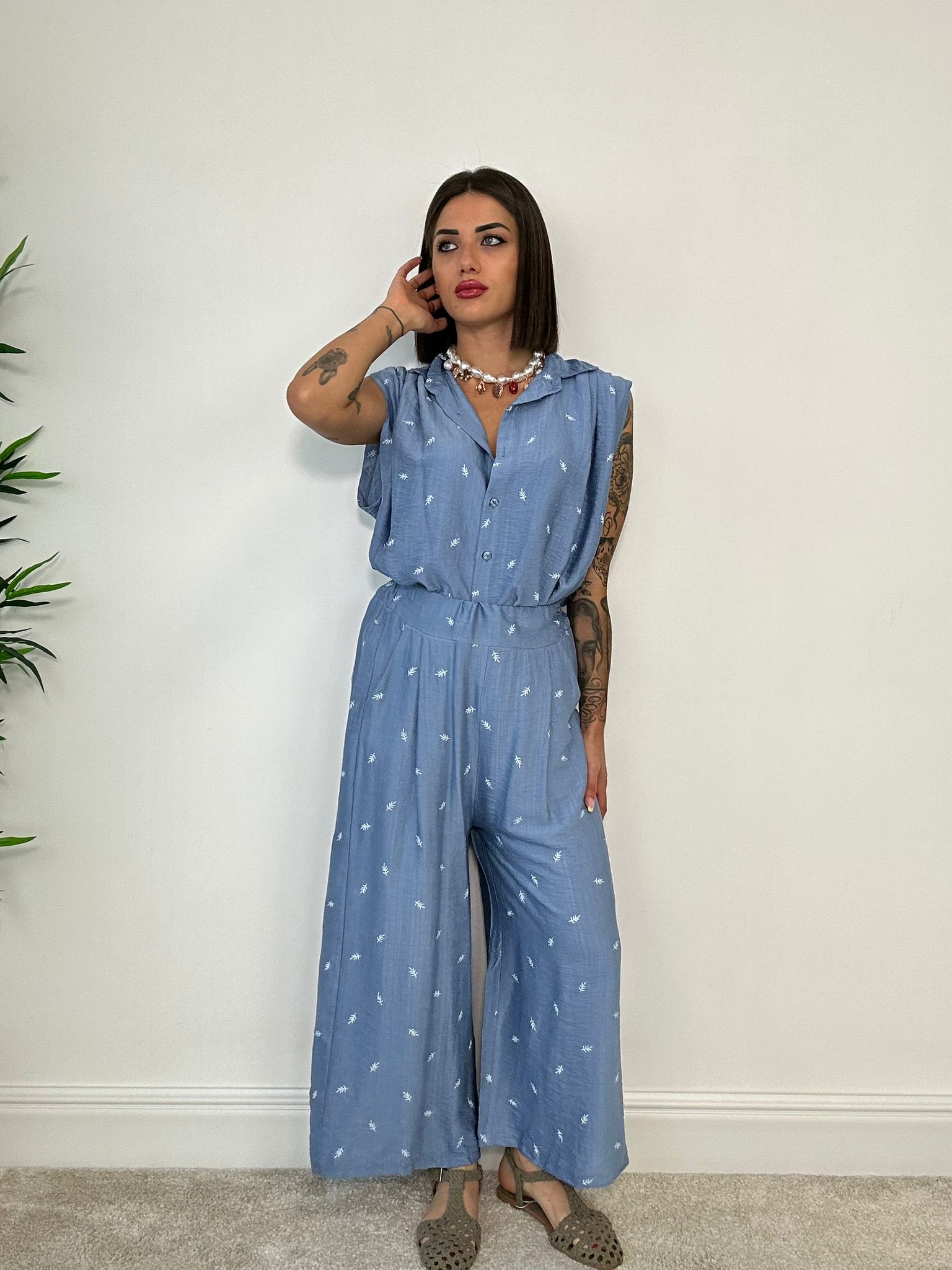 Coordinato Nerano (Camicetta + Pantalone) Avio