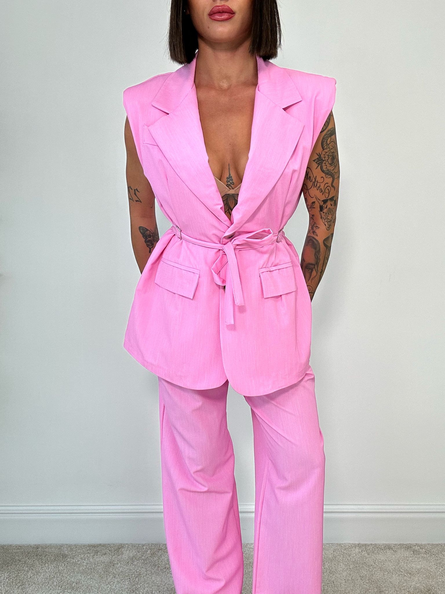Tailleur Smanicato Madrid (Blazer + Pantalone) Rosa