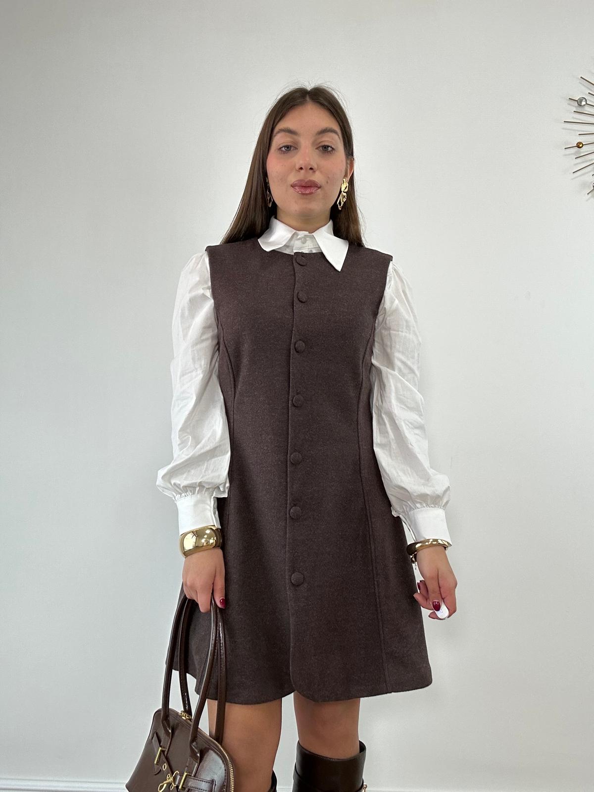Abito con Camicia 6785 - Marrone