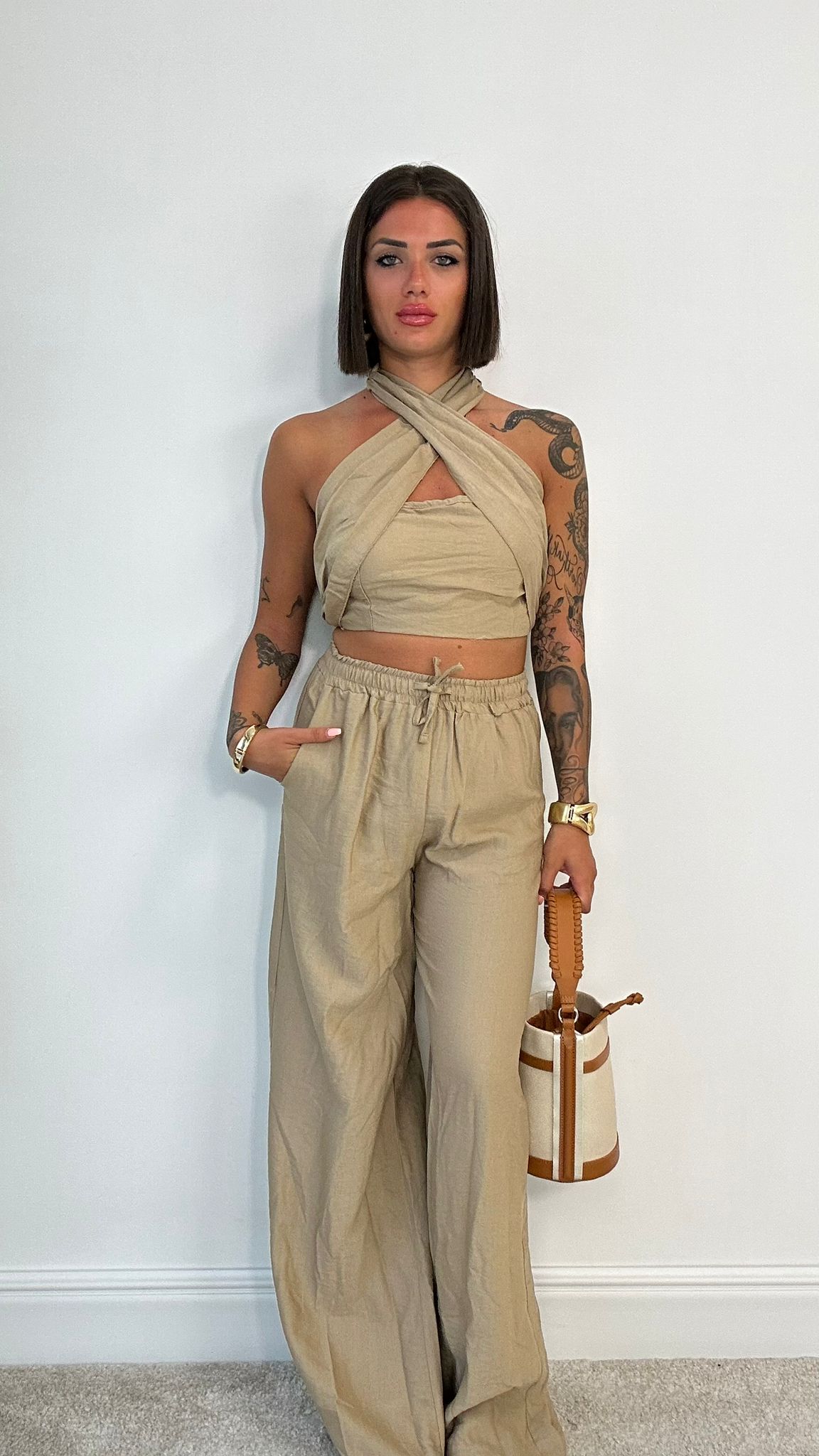Coordinato Tenerife (Top + Pantalone) Beige