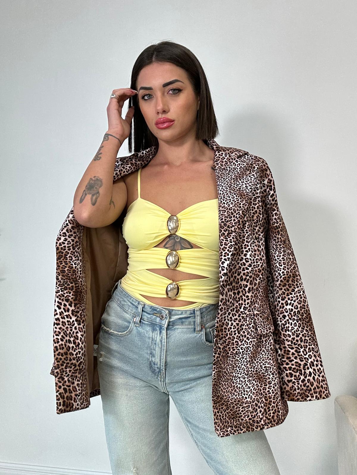 Body Cut Out Ganci Oro - Giallo
